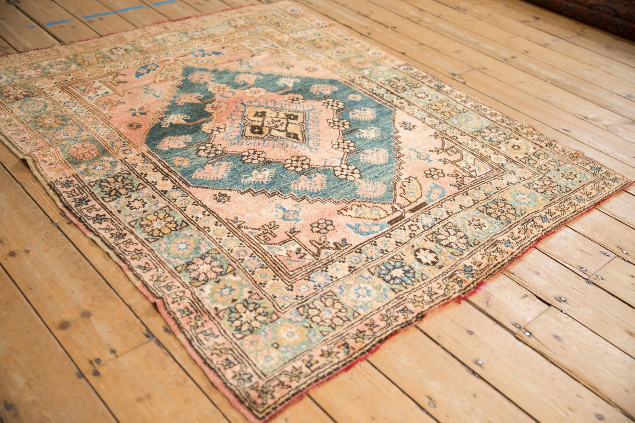 4.5x5 Vintage Anatolian Square Rug