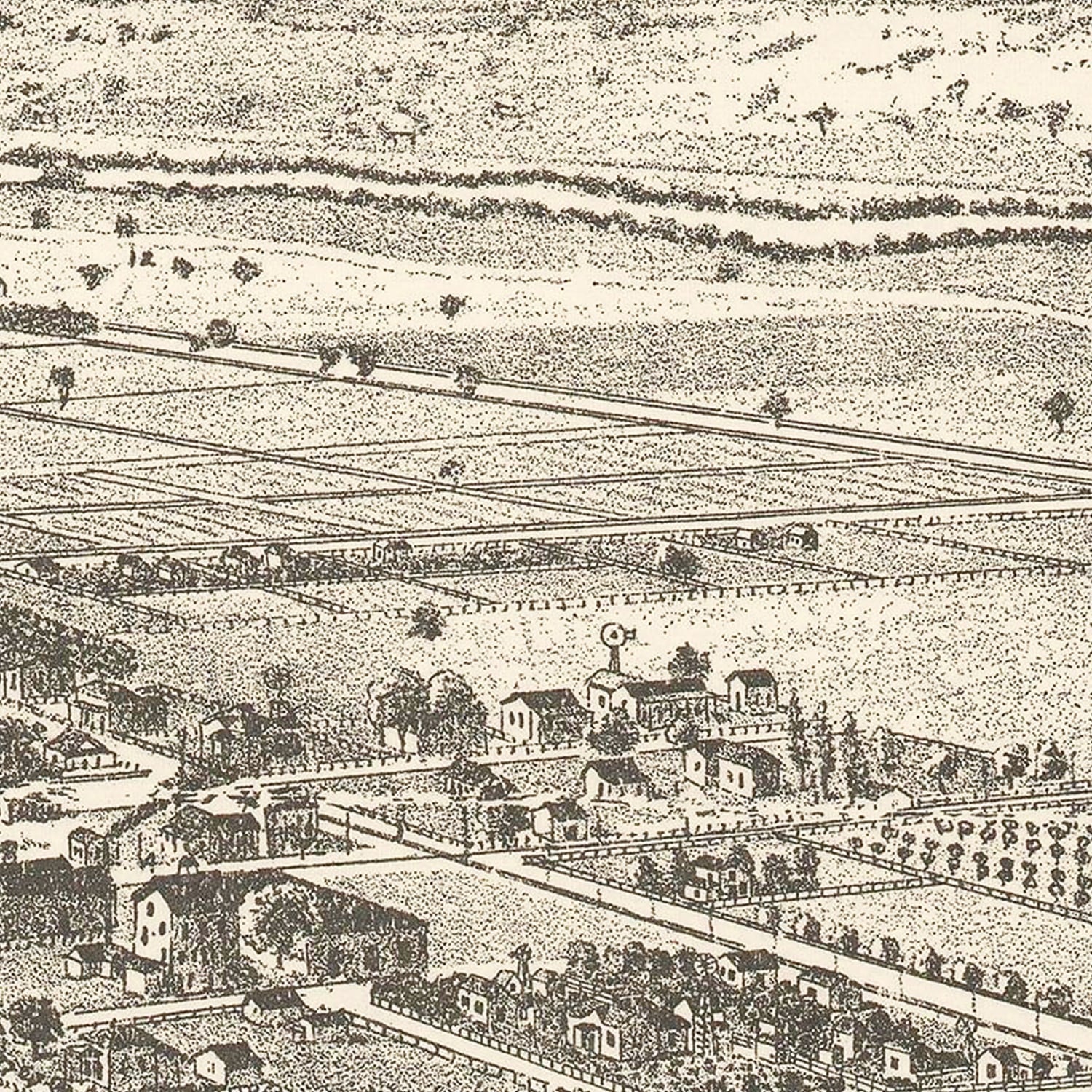 Vintage Map of Lodi, California 1870