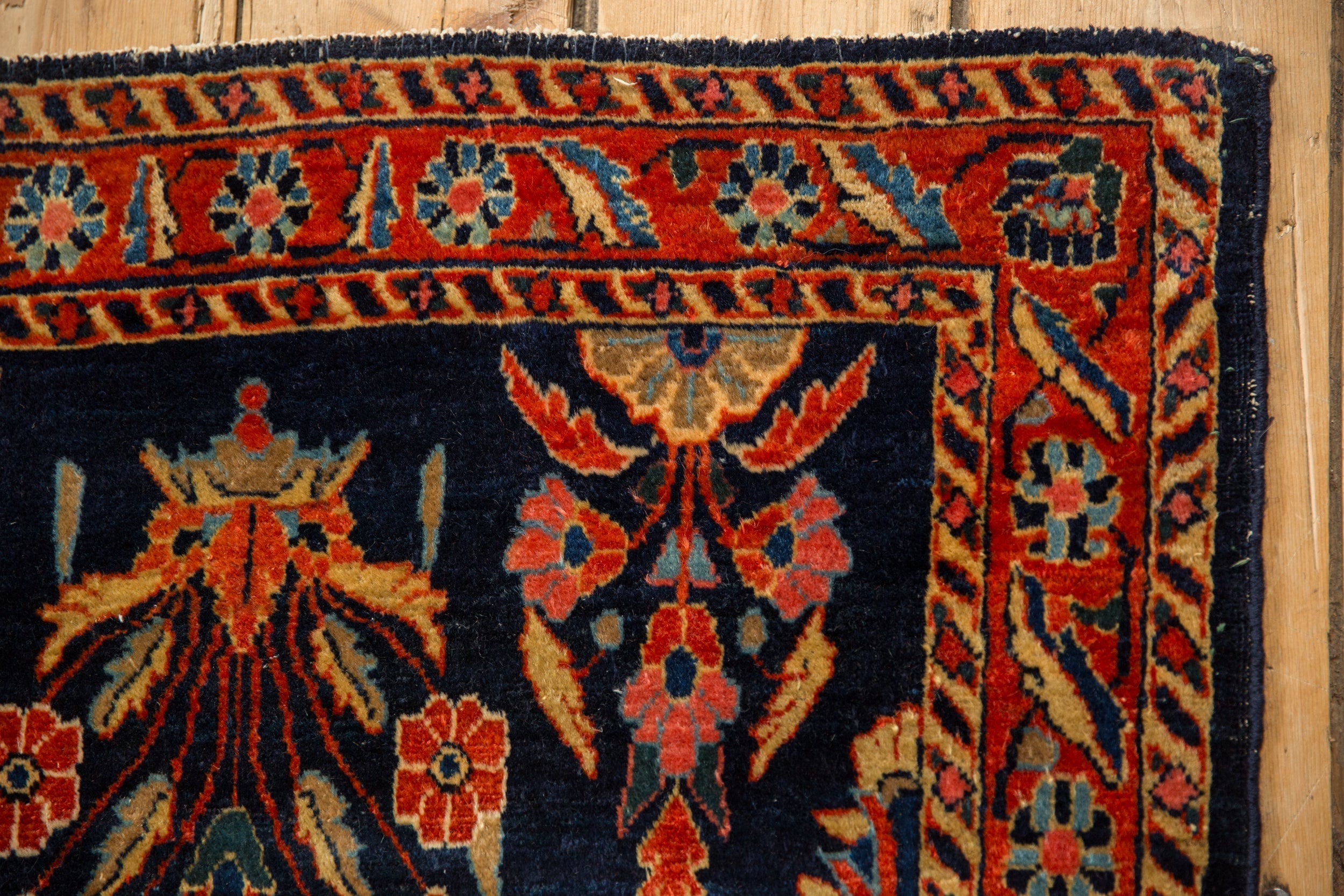 2.5x5 Antique Mohajeran Sarouk Rug Runner