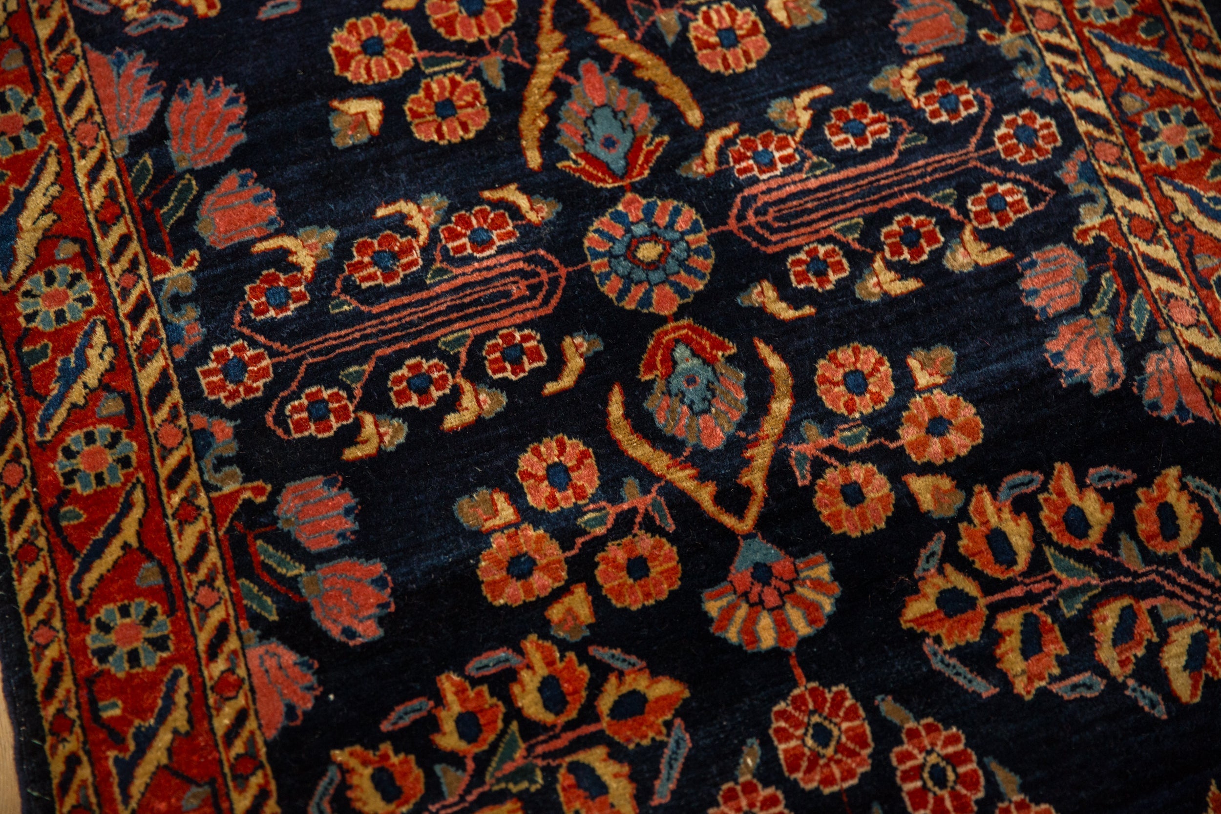 2.5x5 Antique Mohajeran Sarouk Rug Runner