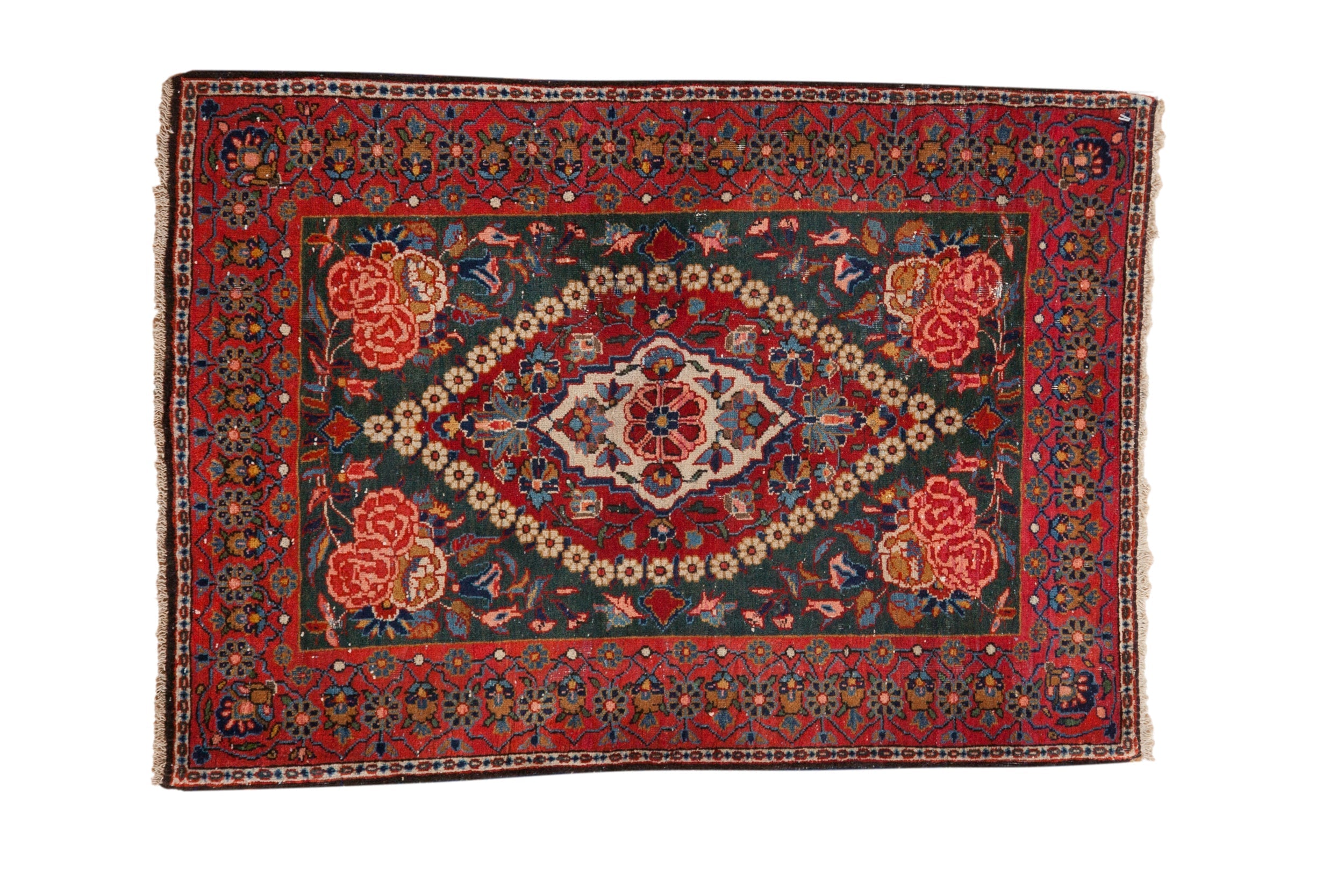 2x3 Vintage Fine Kashan Rug Mat