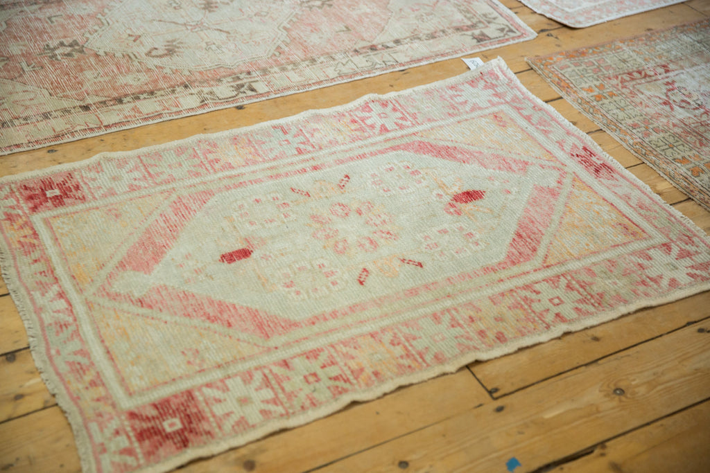 2.5x4 Vintage Distressed Oushak Rug