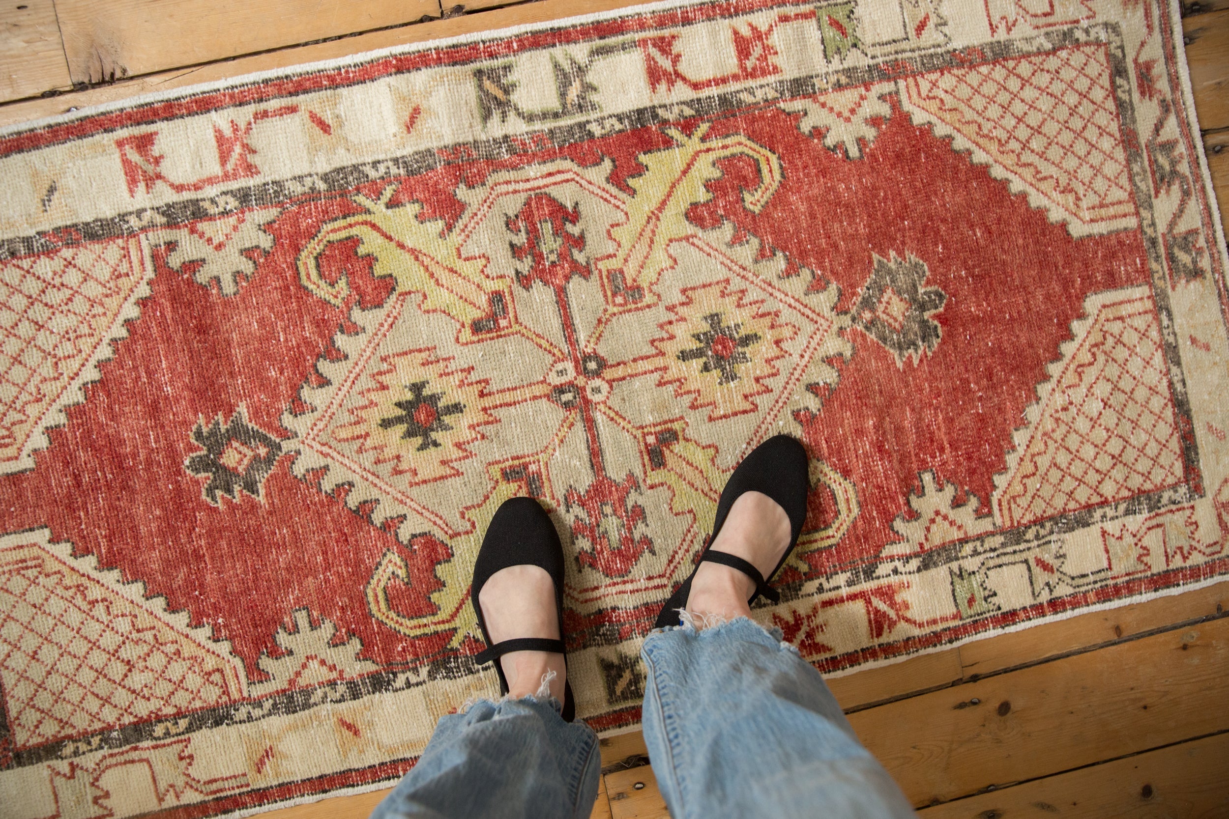 2.5x5.5 Vintage Distressed Oushak Rug Runner