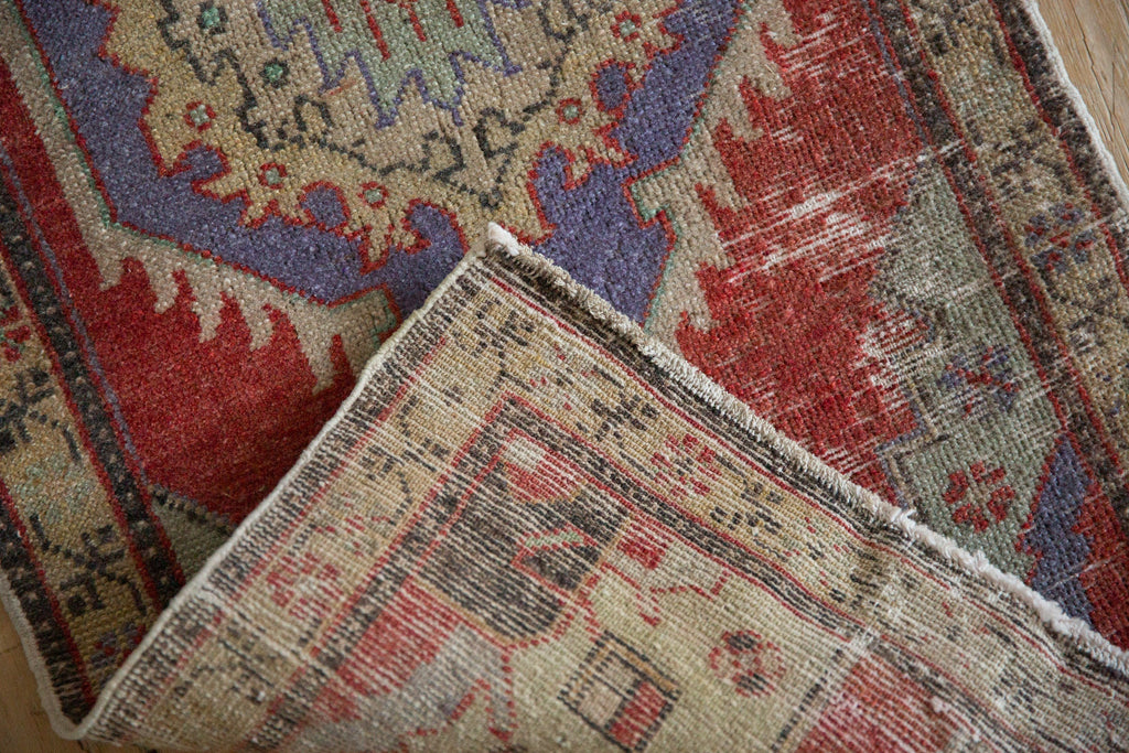 1.5x3.5 Vintage Distressed Oushak Rug Mat Runner
