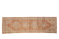 2.5x9 Vintage Distressed Oushak Rug Runner