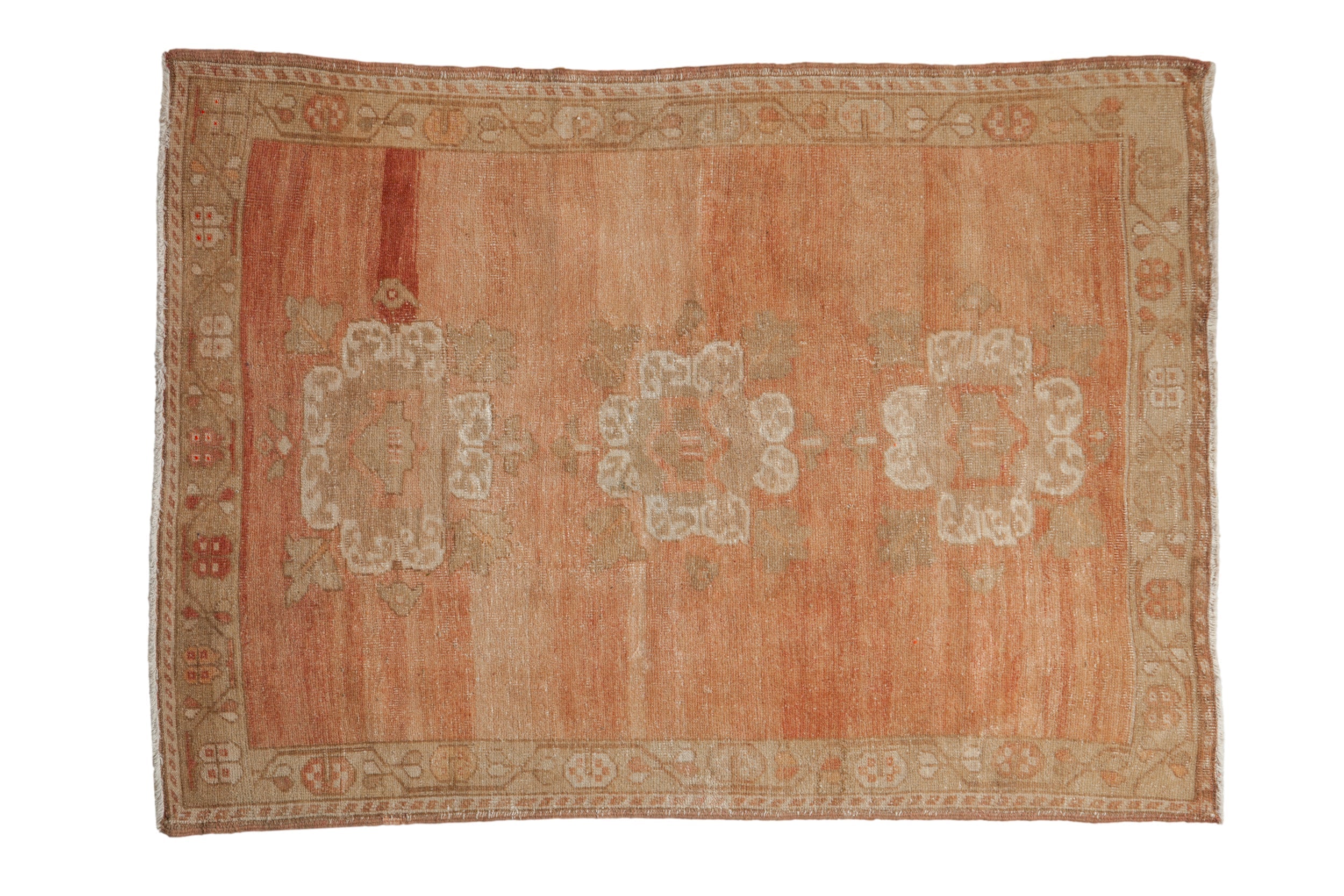 4x5.5 Vintage Distressed Oushak Rug