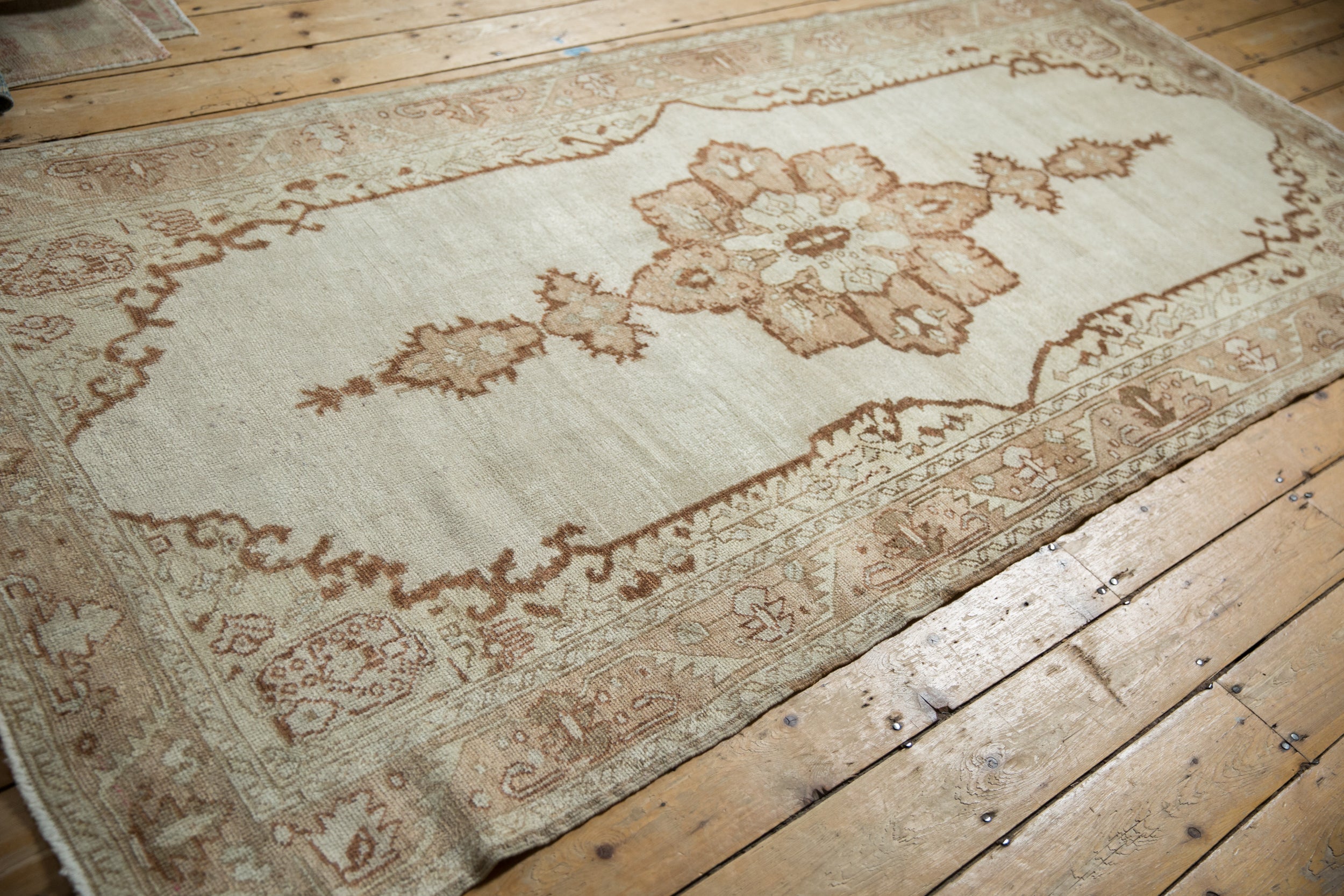 4x9 Vintage Distressed Oushak Rug Runner