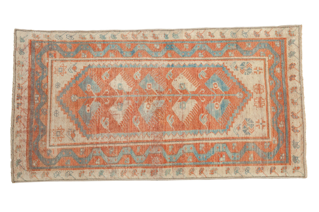 2.5x5 Distressed Oushak Rug Runner