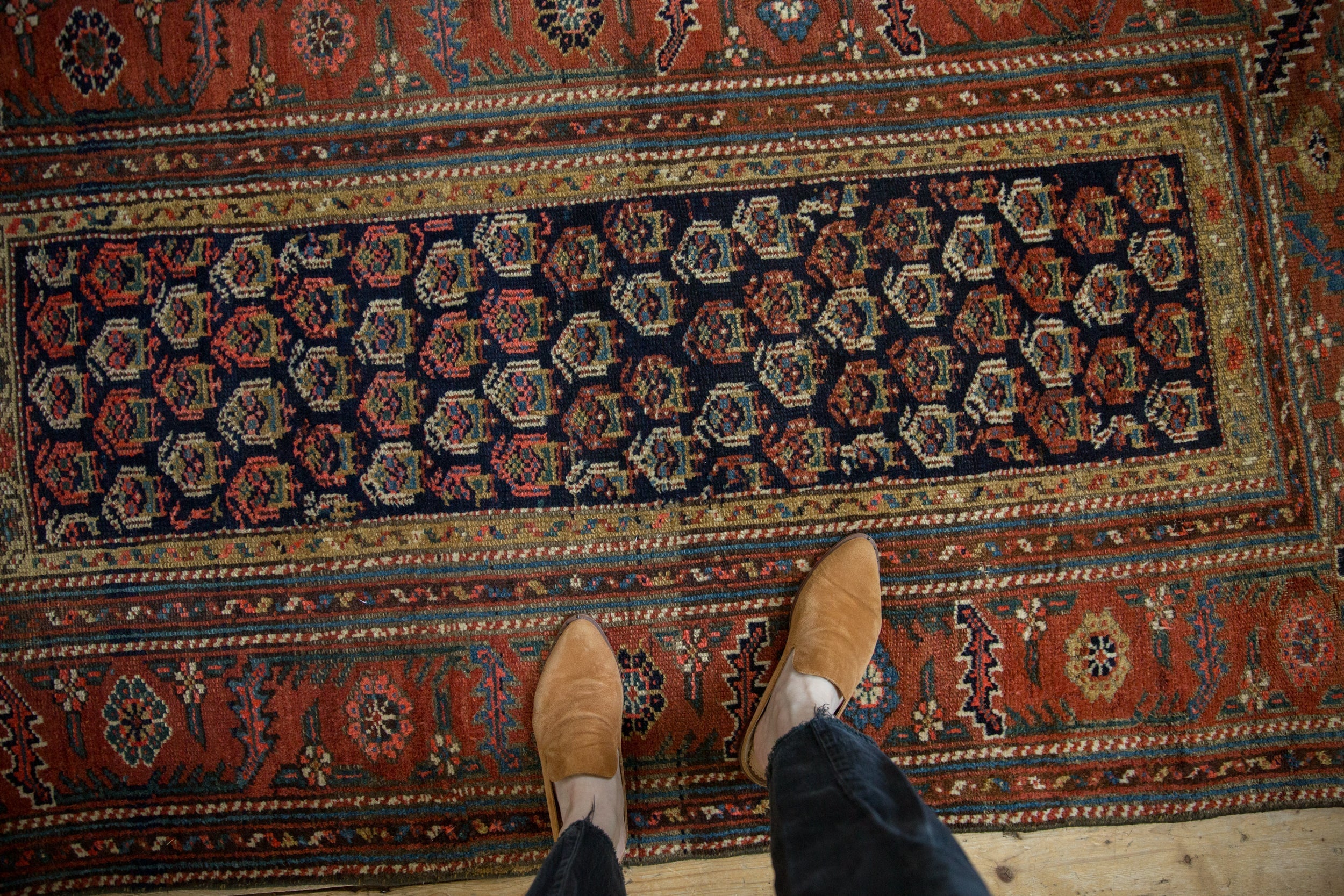 4x6 Antique Kurdish Hamadan Rug