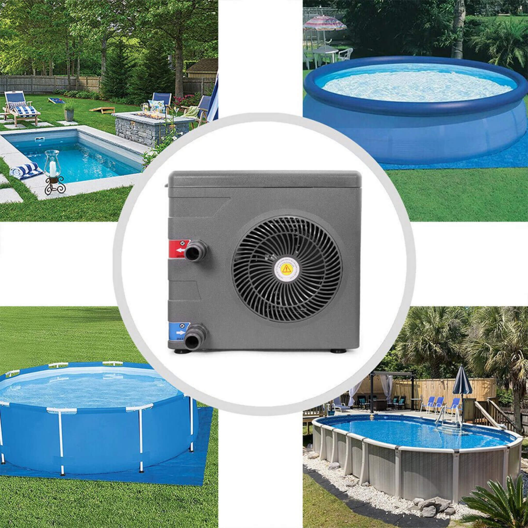 14.8 KBTU Premium Above Ground Swimming Pool Heater Pump (SAK97584)