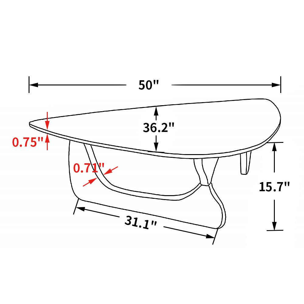 Home Modern Triangle coffee table