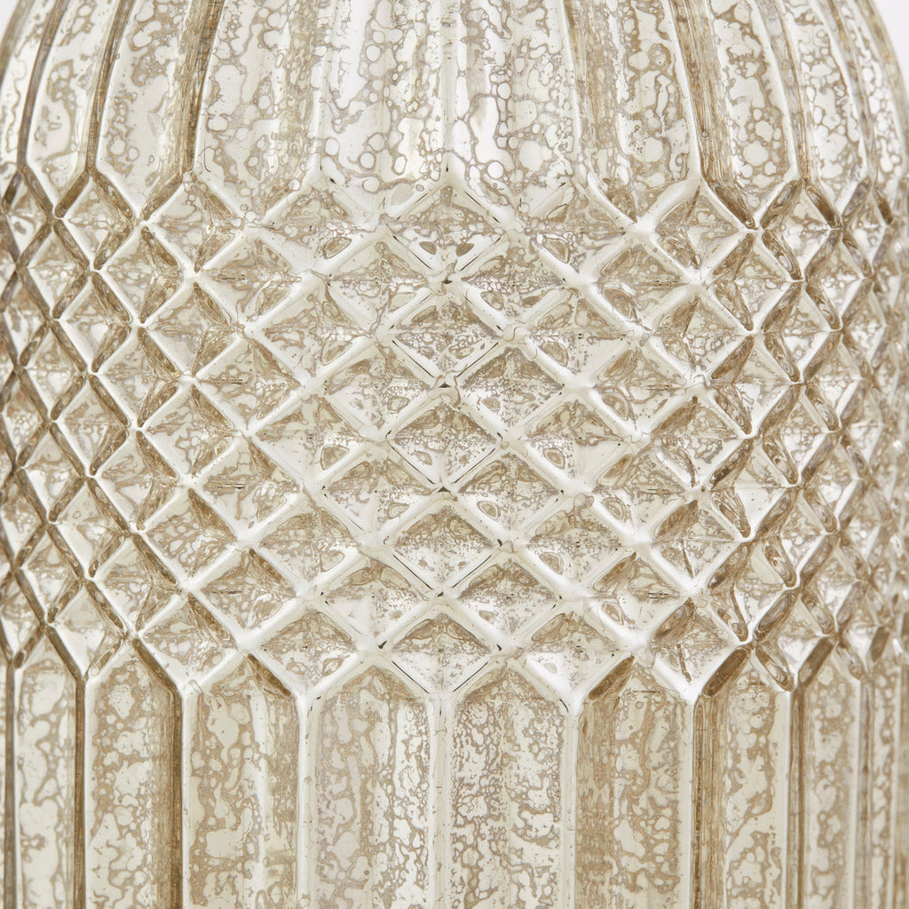 Textured Glass and Acrylic Base Table Lamp Antique Silver See below