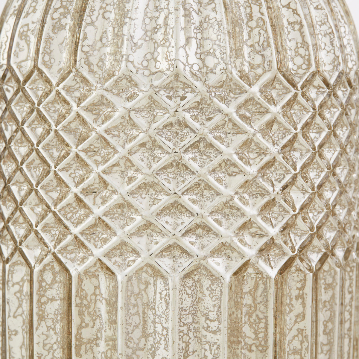 Textured Glass and Acrylic Base Table Lamp Antique Silver See below