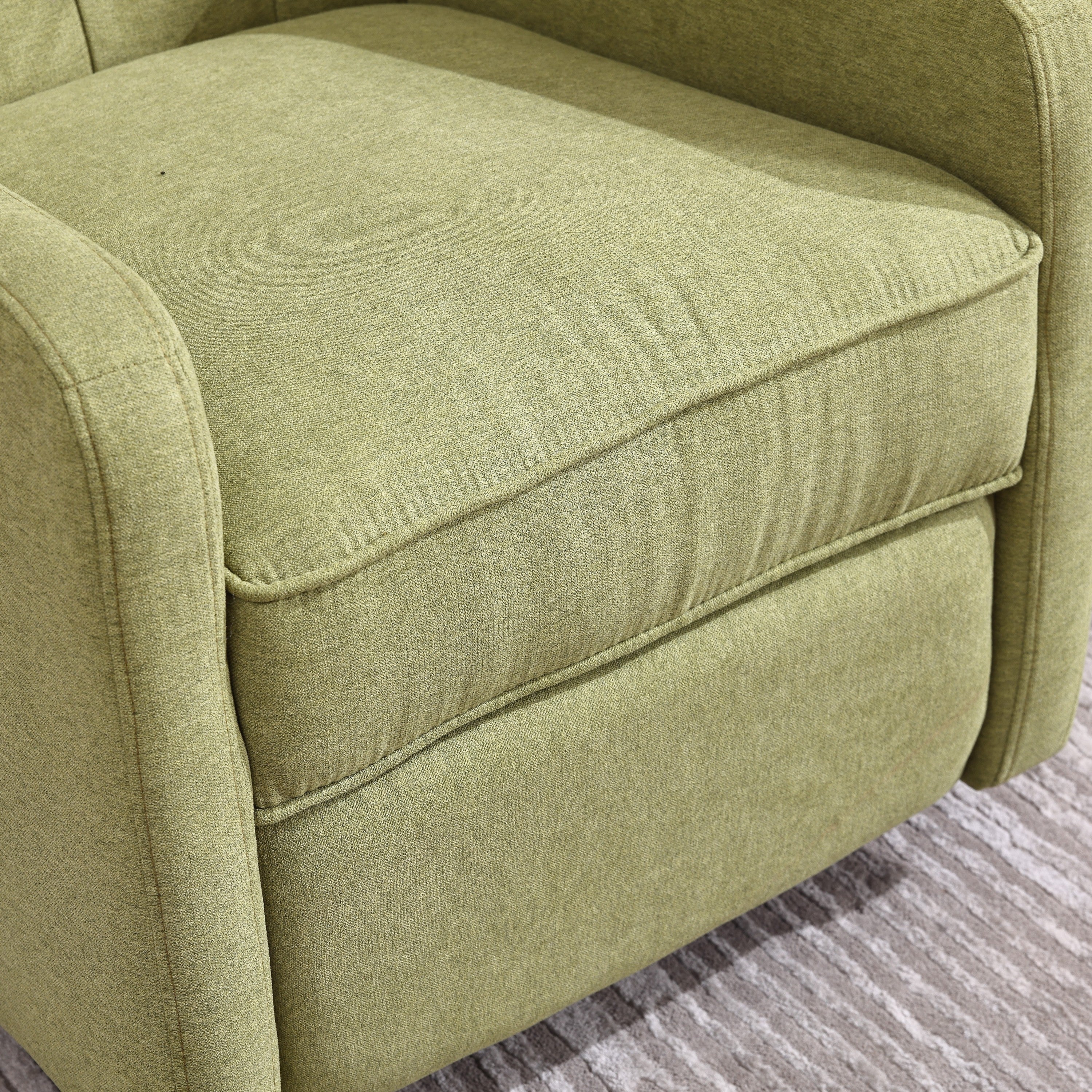 COOLMORE Rocking Recliner Chair,360 Degree Swivel Nursery Rocking Chair,Glider Chair,Modern Small Rocking Swivel Recliner Chair for Bedroom,Living Room Chair Home Theater Seat (Ovive Green)