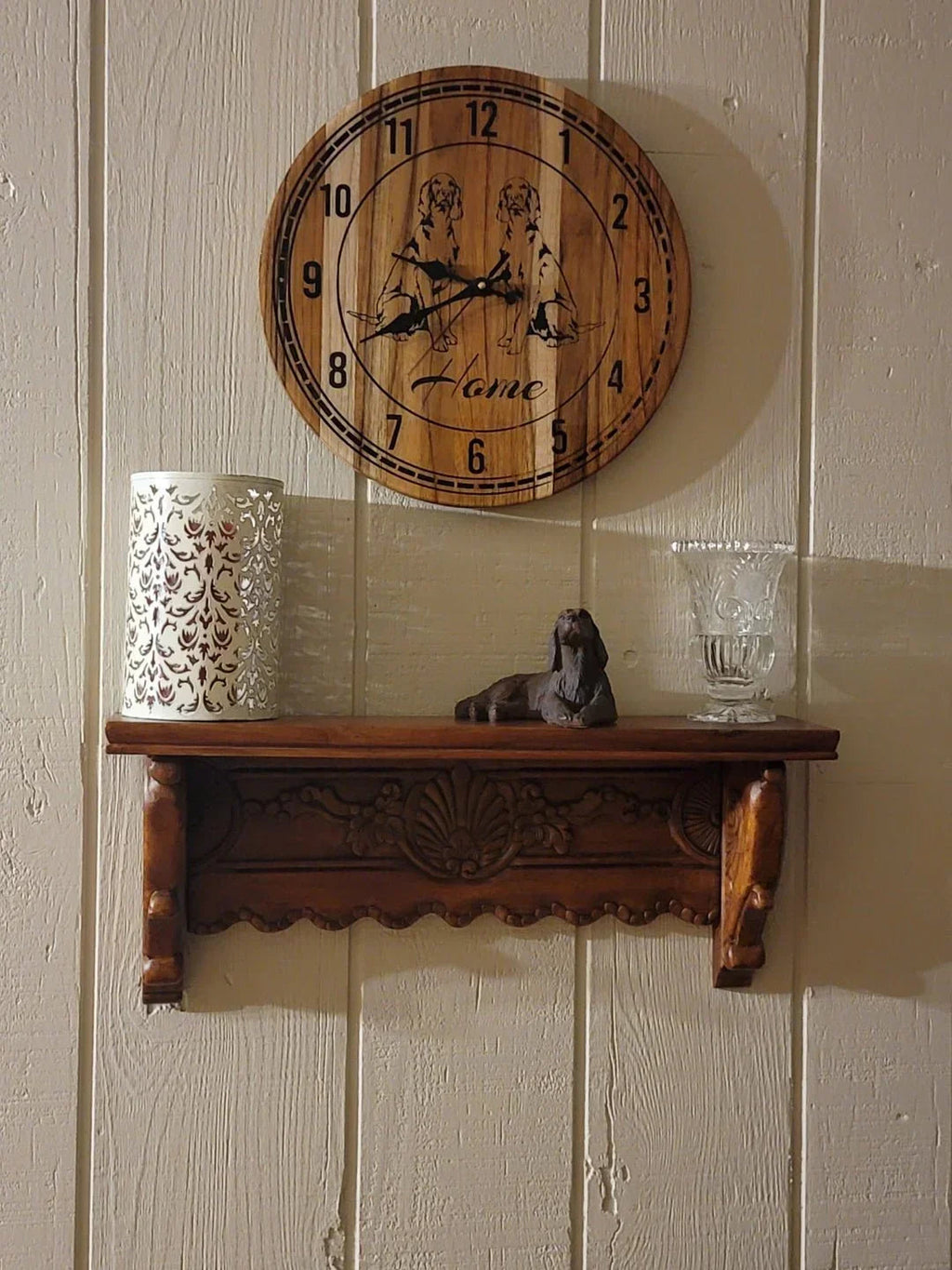 15-Inch Personalized Teak Wall Clock – Custom Luxury Timepiece