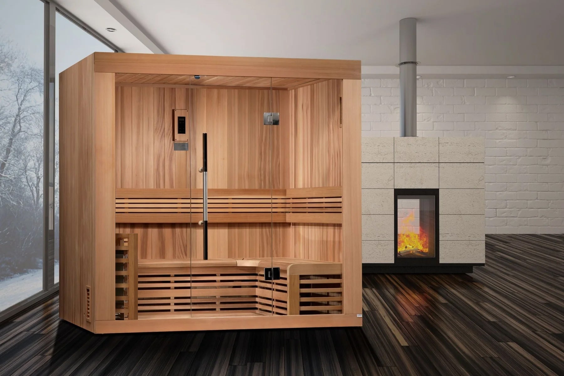 SAUNA EVOLUTION® 3 PERSON TRADITIONAL STEAM SAUNA MODERN RELAX 2