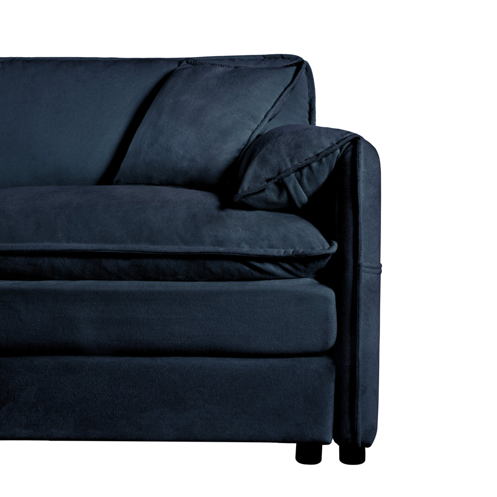 Oversized 41.73' Sofa Chair, Modern Upholstered Armchair with 1 Toss Pillow, Modular Sectional Sofa for Living Room, Deep Seat Reading Sofa for Bedroom Apartment, DIY Combination Chenille,Blue