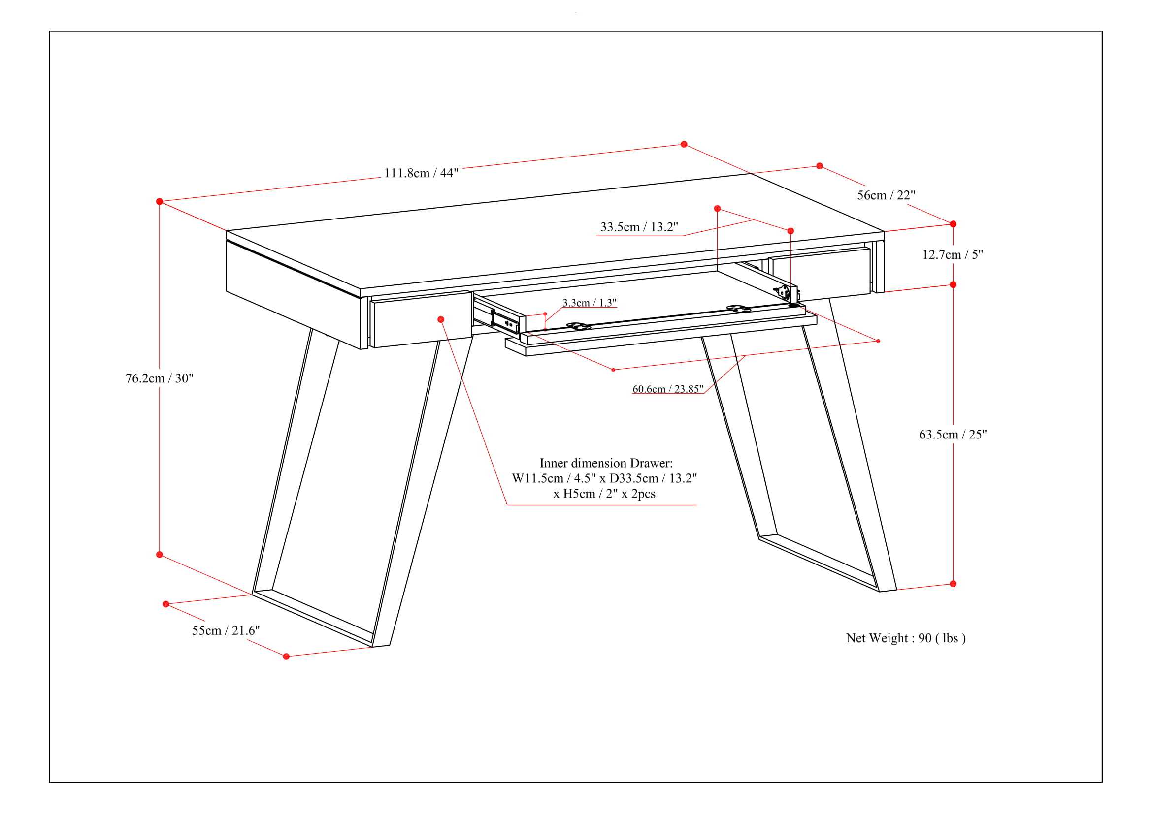 Lowry - Small Desk - Distressed Charcoal Brown
