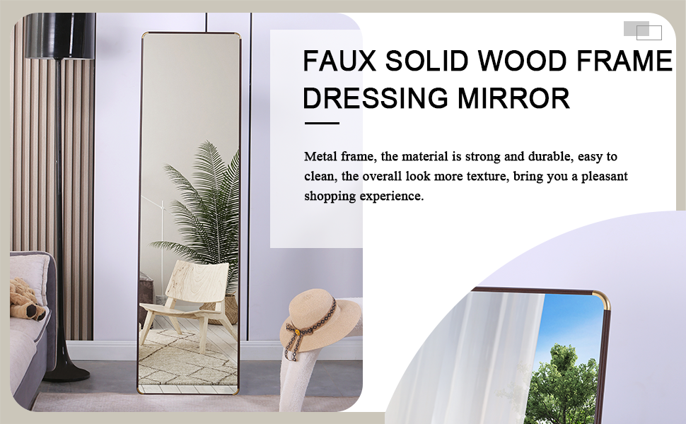 The 4th generation floor standing full-length mirror. wall mirror, bathroom makeup mirror, bedroom foyer, clothing store, wall mounted. 60 "* 16.5"