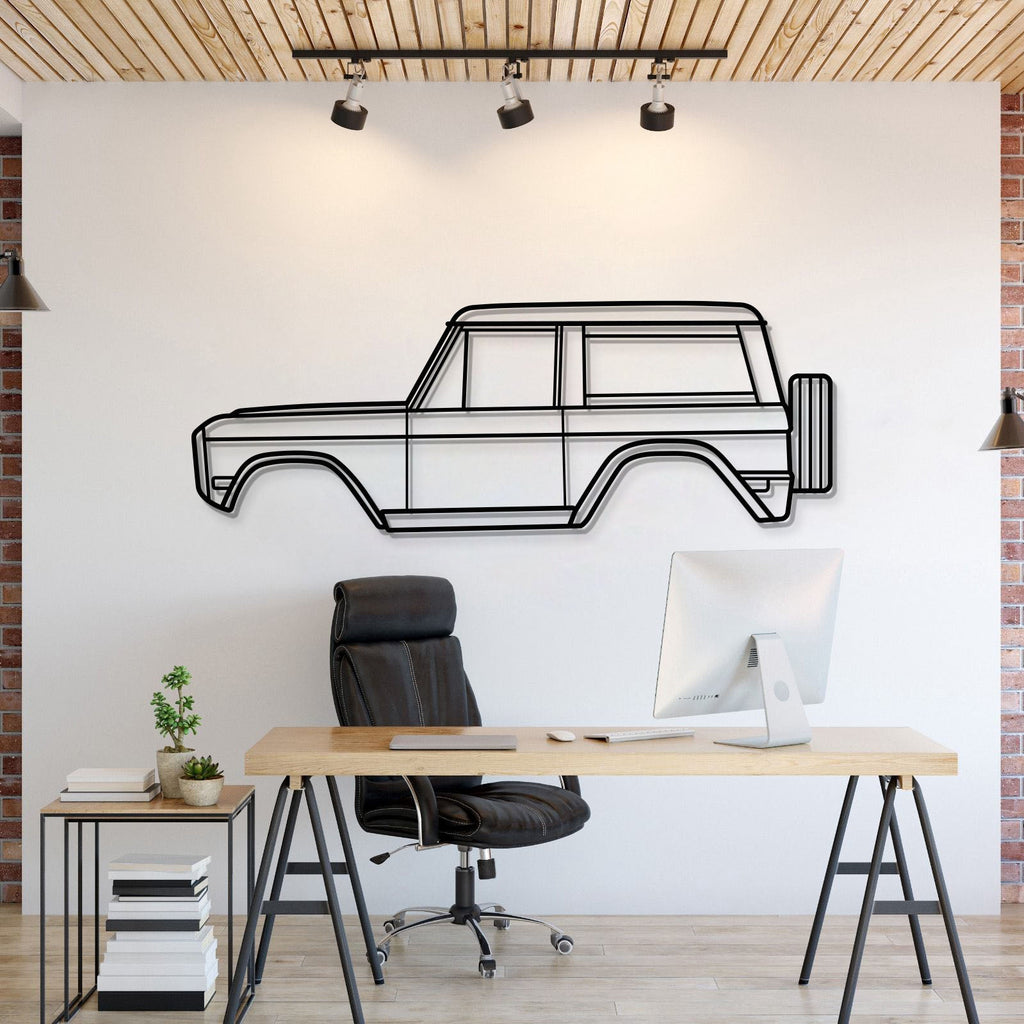 1975 Bronco Metal Car Wall Art  - MT0164