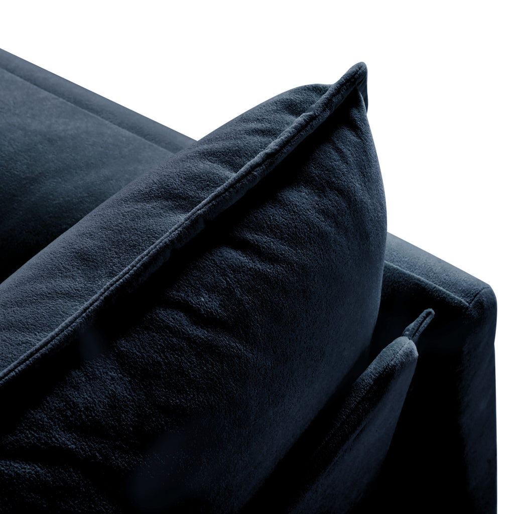 Oversized 57.48' Recliner Chair with Movable Ottoman - Soft Chenille Upholstered Indoor Lounge Chair for Living Room or Bedroom,DIY Combination,Blue