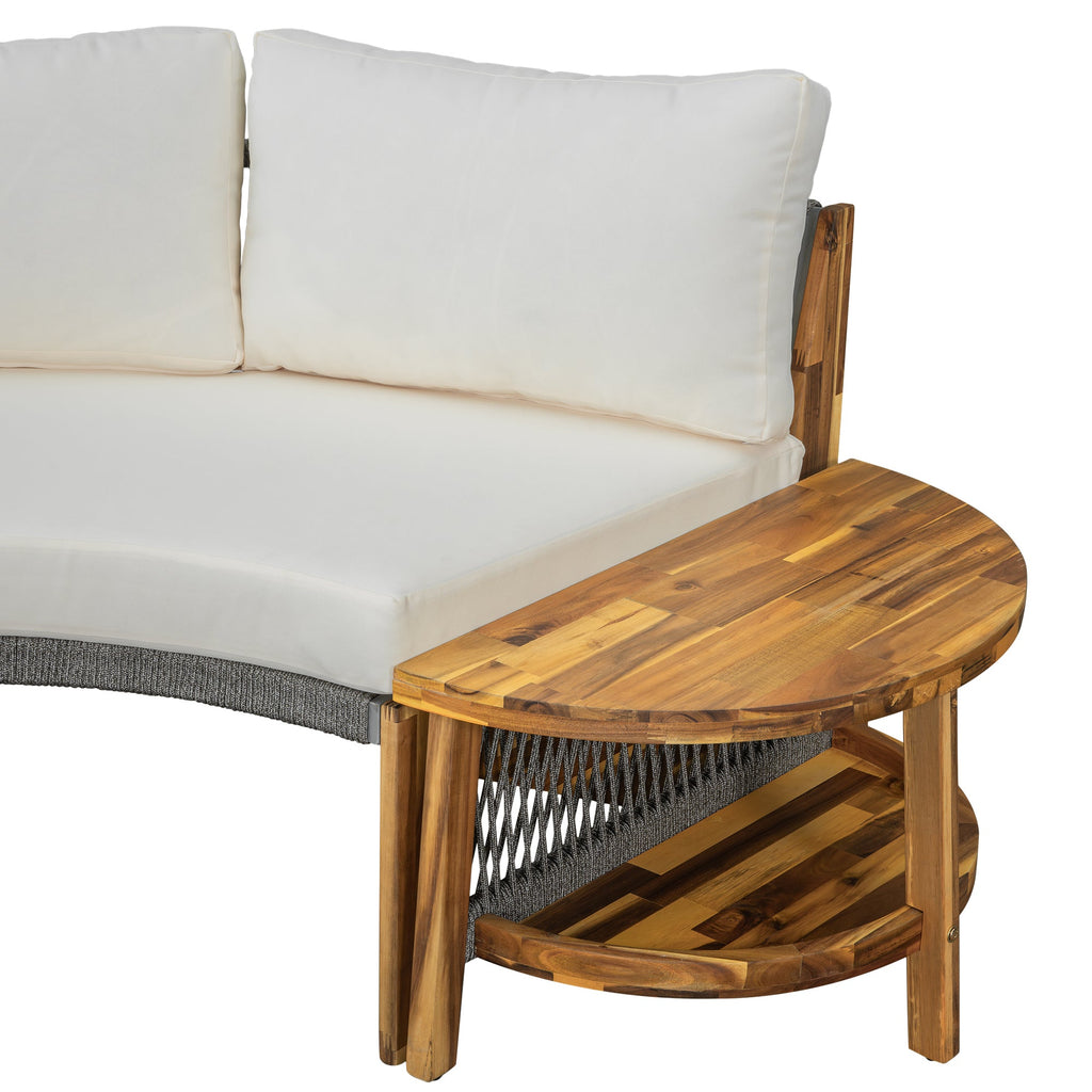 U_STYLE 6 - Person Outdoor Seating Group with Cushions and A Coffee Table(old sku:WY000379AAA)