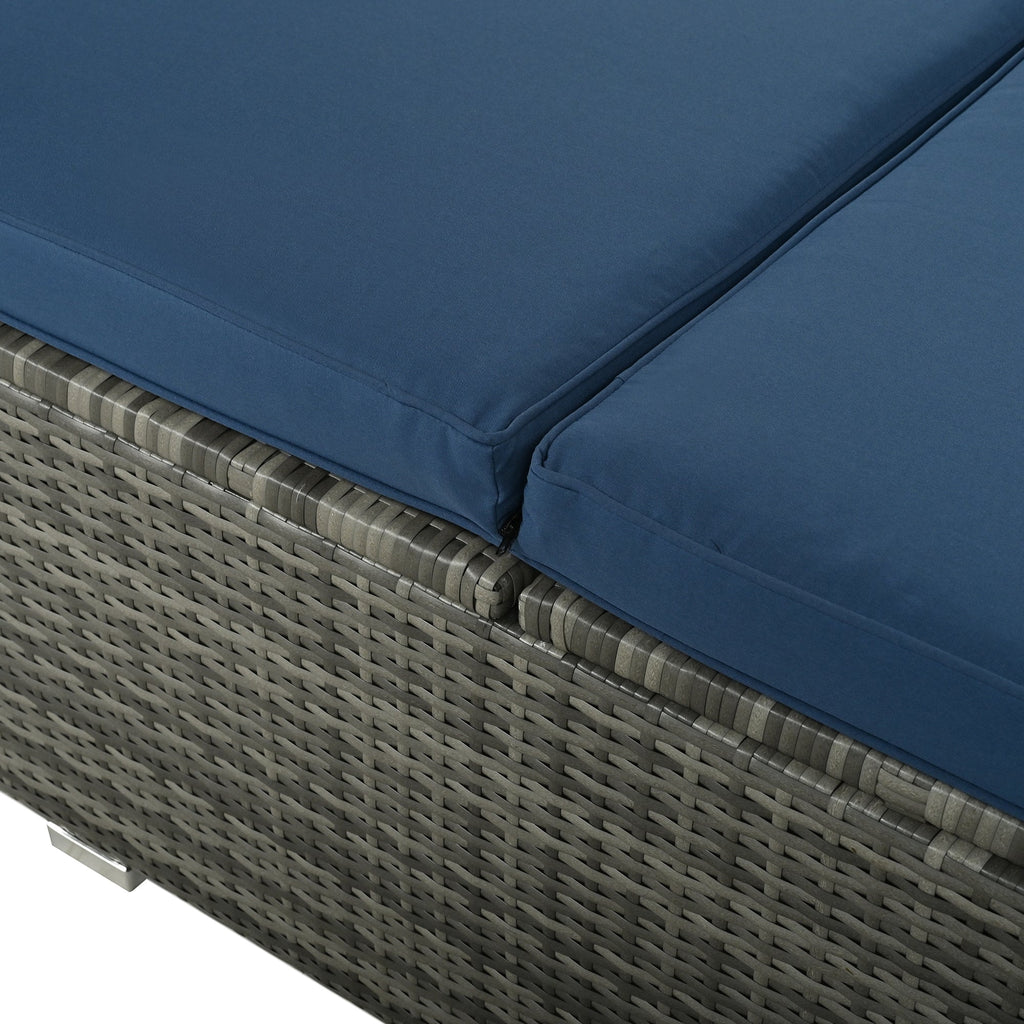 U_Style Adjustable Sun Bed With Curtain,High Comfort,With 3 Colors