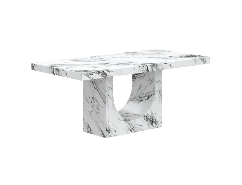 Milano Rectangular Dining Table in Bulgari White