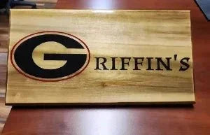 Engraved name with Georgia "G"