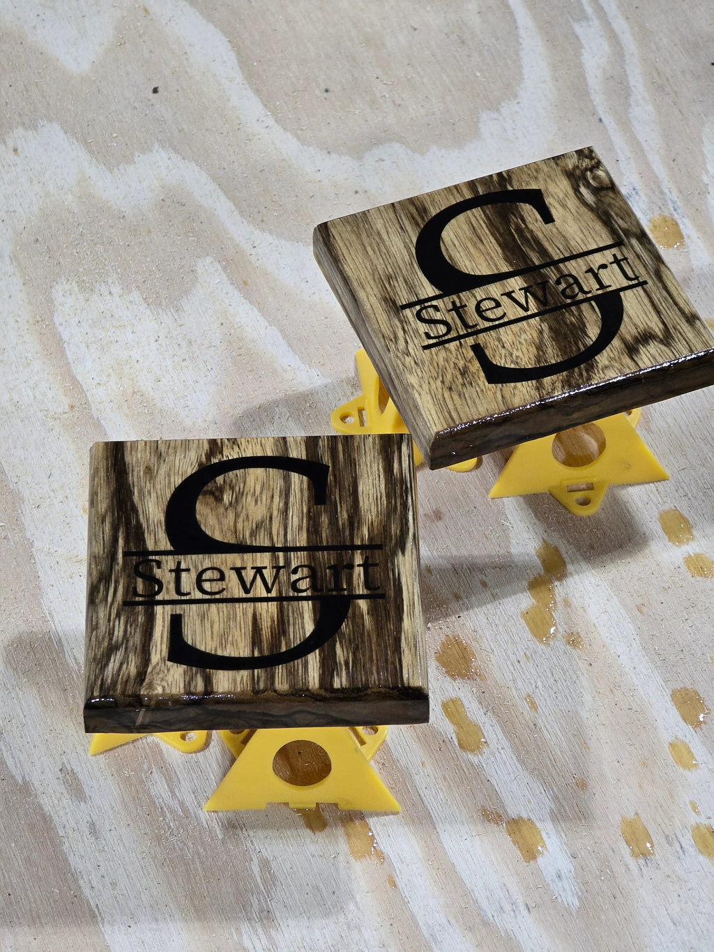 Customized coaster set.