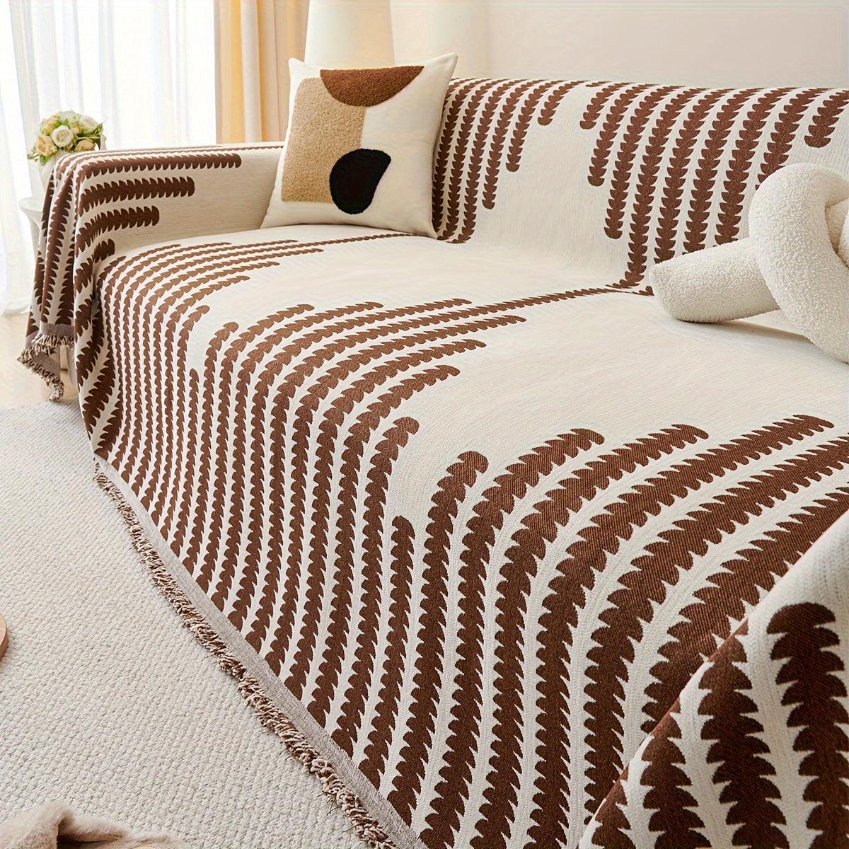 Chenille Fabric Sofa Cover - Soft, Non-Slip, Universal Protector