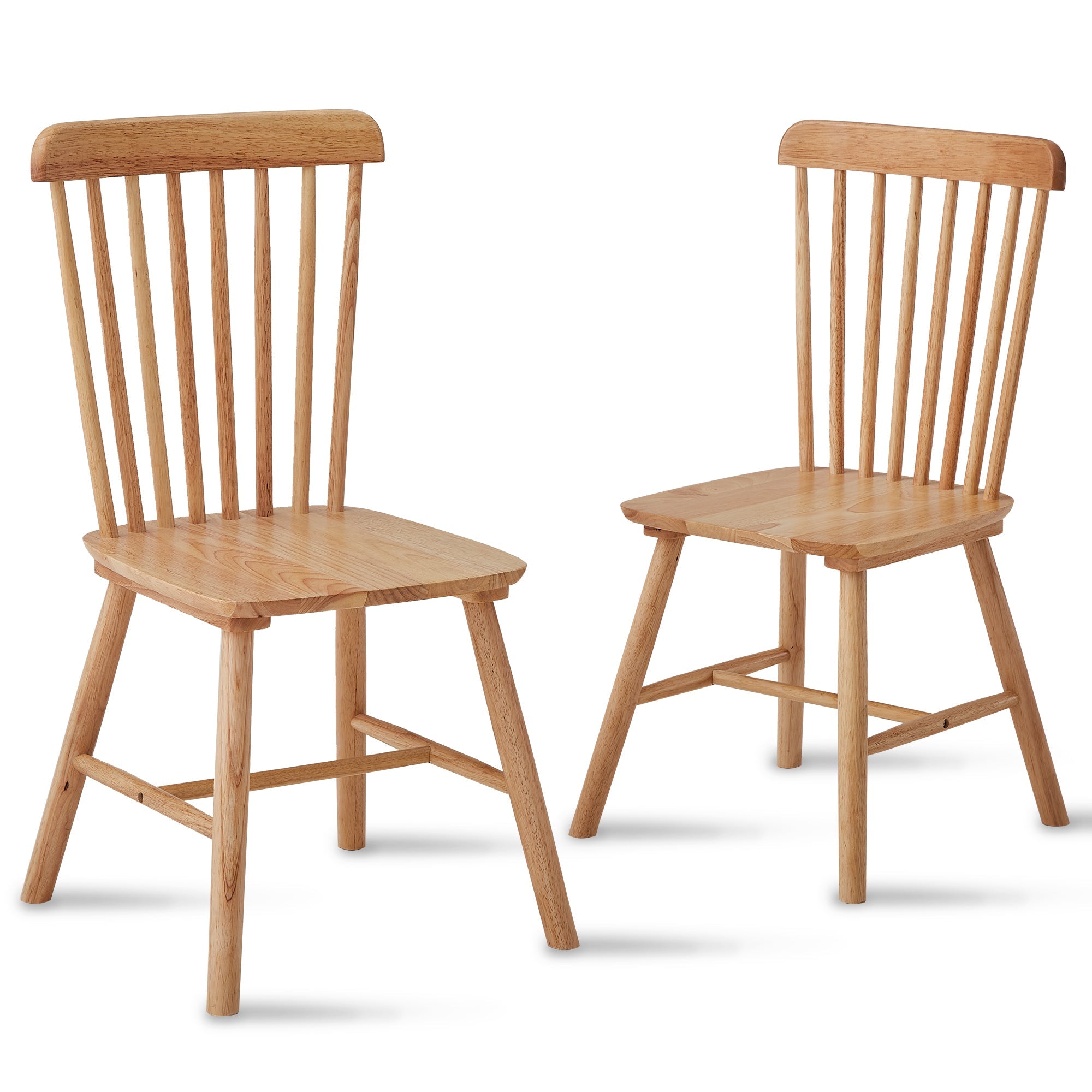 4pieces of dining chair, natural, rubber wood material, dining chair, solid wood chair, solid wood dining table chair, living room chair, simple and natural