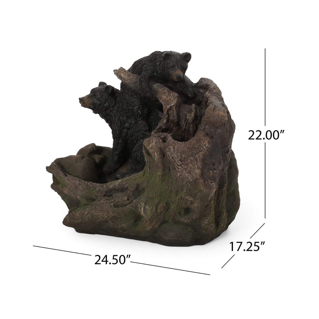 22" Weather Resistant Outdoor Floor Fountain With LED Lights (SAK77651)