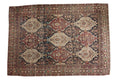 8.5x12 Unusual Antique Lavar Kerman Carpet