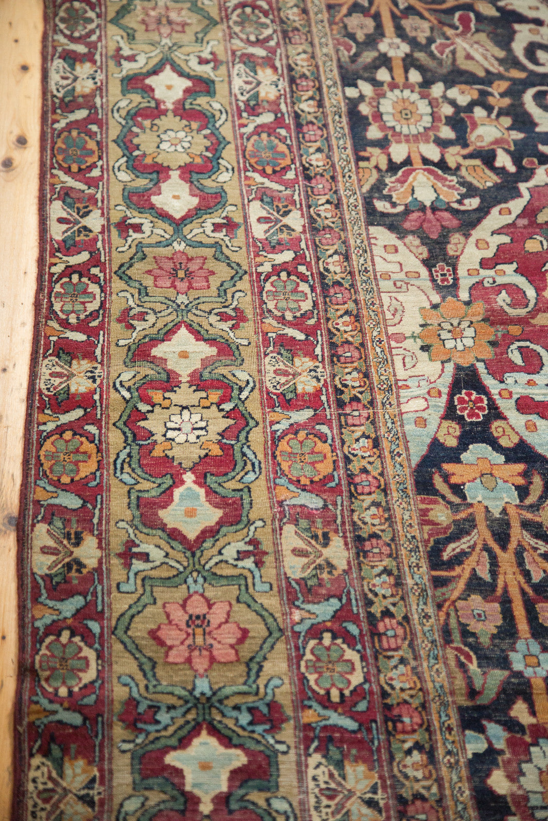 8.5x12 Unusual Antique Lavar Kerman Carpet