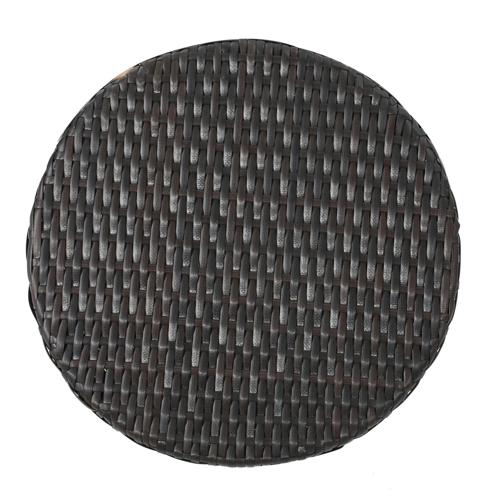 Highest-quality Wicker Hourglass-shaped Side Table, Brown Multi