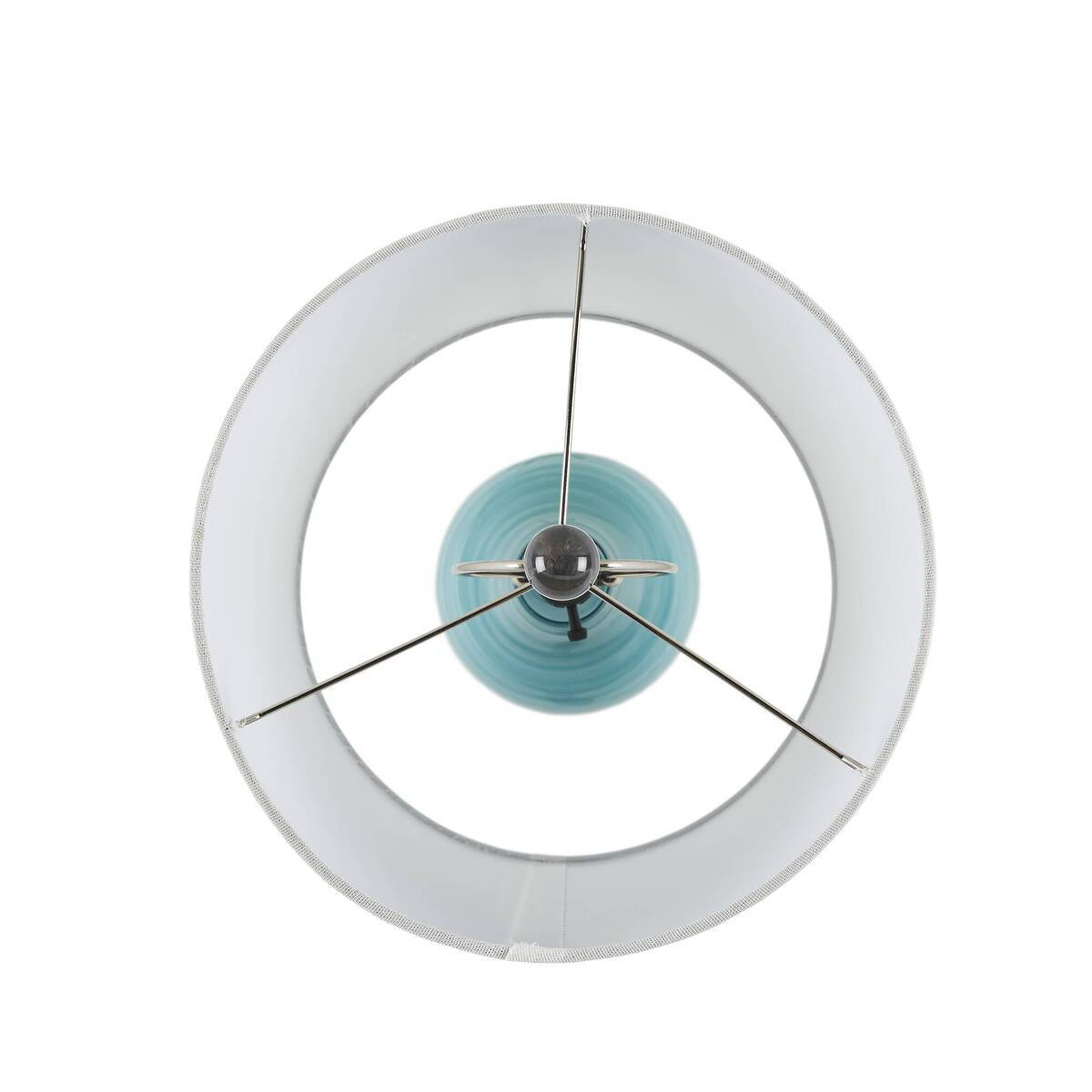 Blue Aqua Swirl Blown Glass Table Lamp Aqua See below