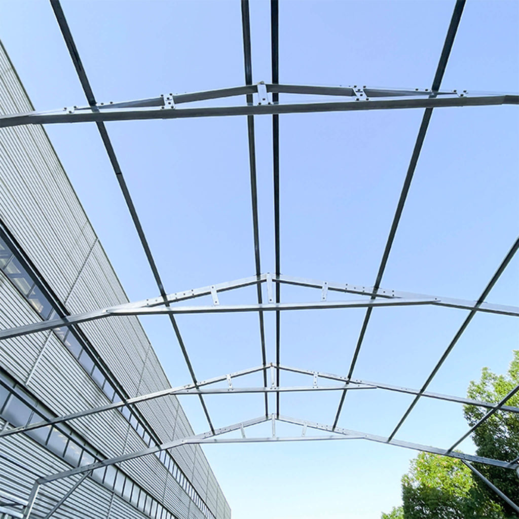 [23X46FT] Heavy-Duty Steel Garage Storage Shed With Reinforced Roof And 2 Doors (SAK29384)