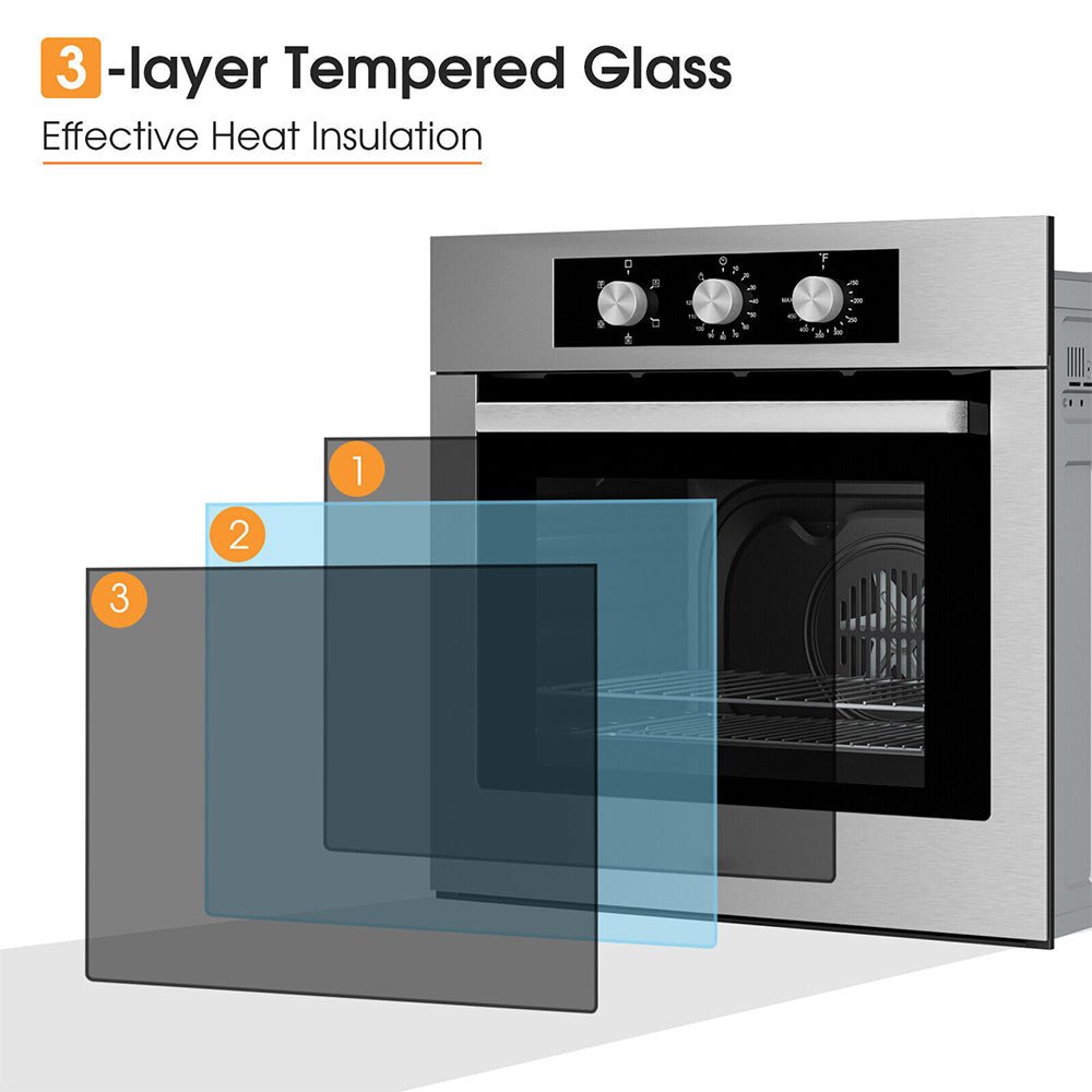 24" Premium High Temperature Single Electric Powered Wall Oven, 2300W (91304862)