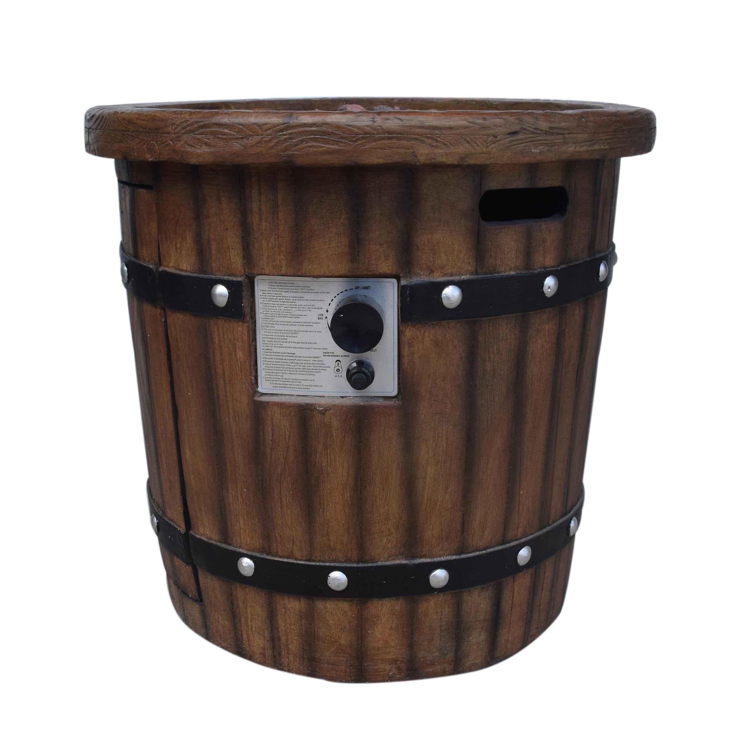 25" Round 40K BTU Liquid Propance Concrete Fire Pit (SAK88764)