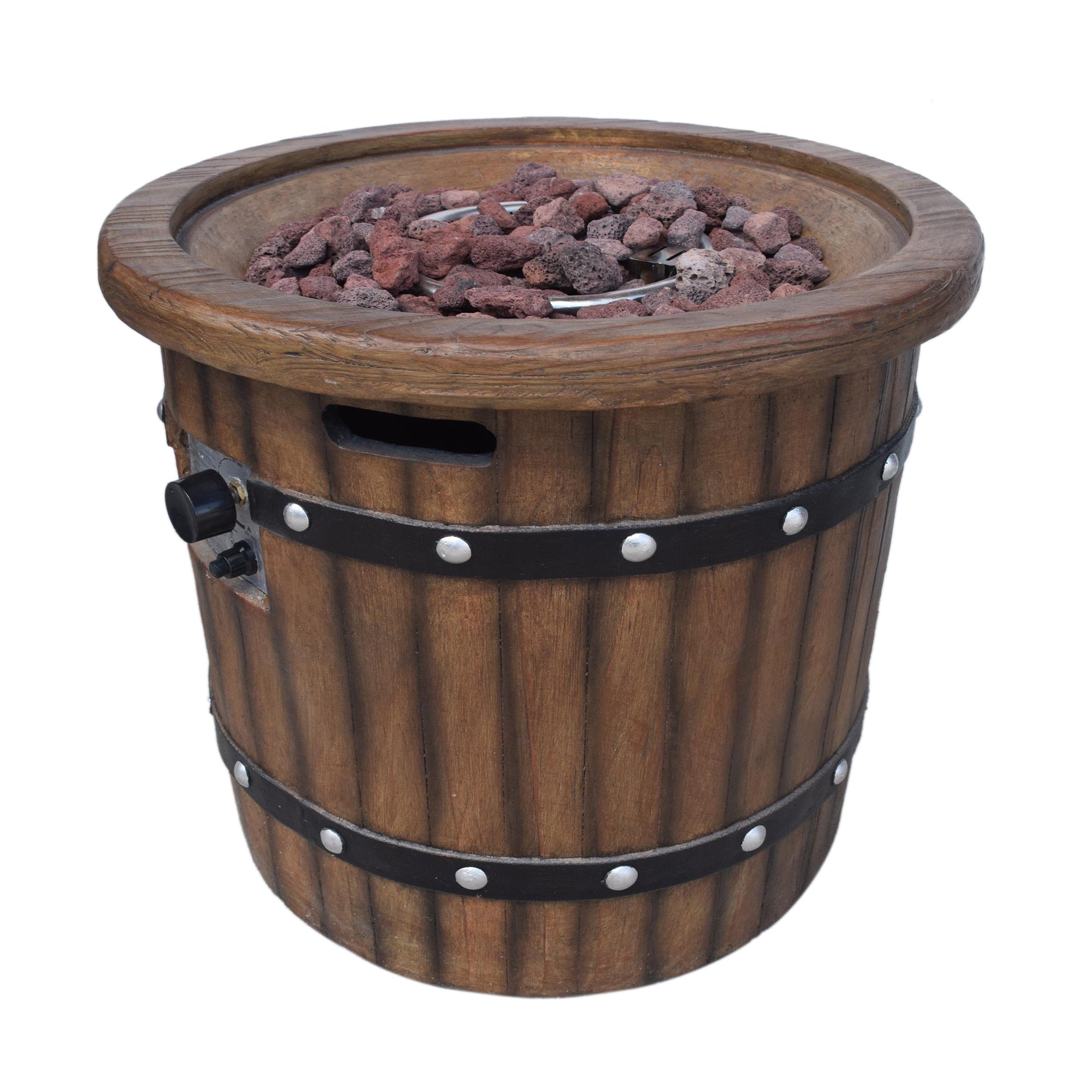 25" Round 40K BTU Liquid Propance Concrete Fire Pit (SAK88764)