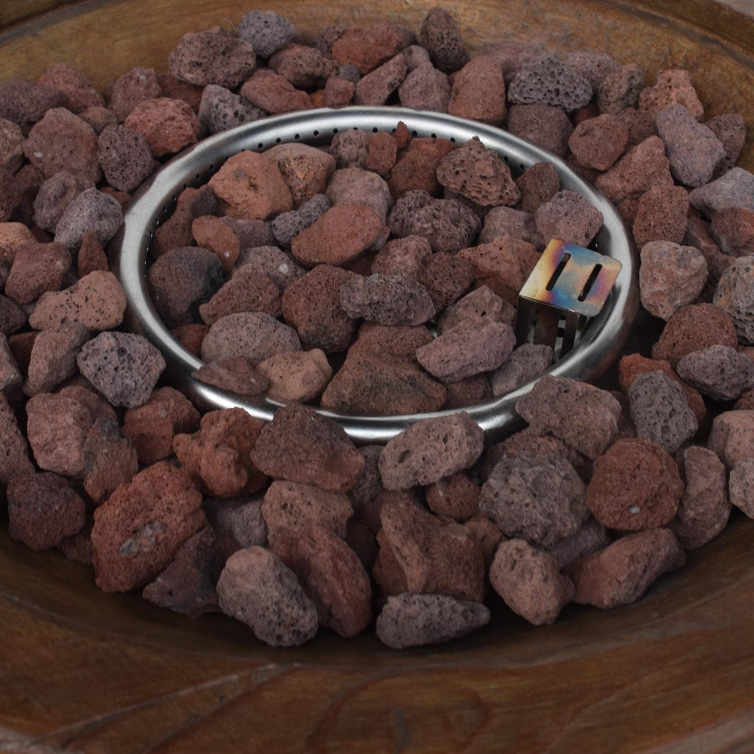 25" Round 40K BTU Liquid Propance Concrete Fire Pit (SAK88764)