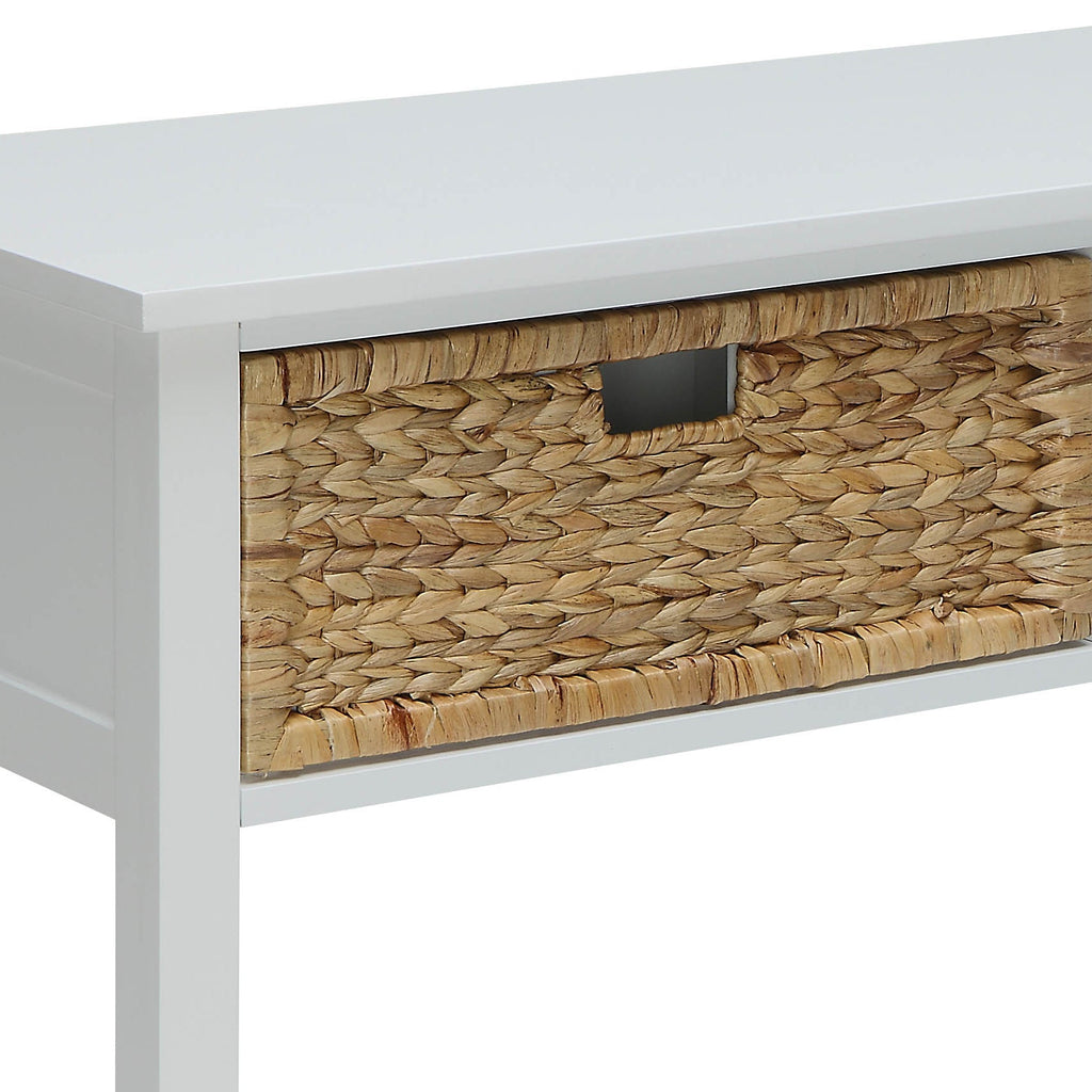 Flavius White Finish Console Table