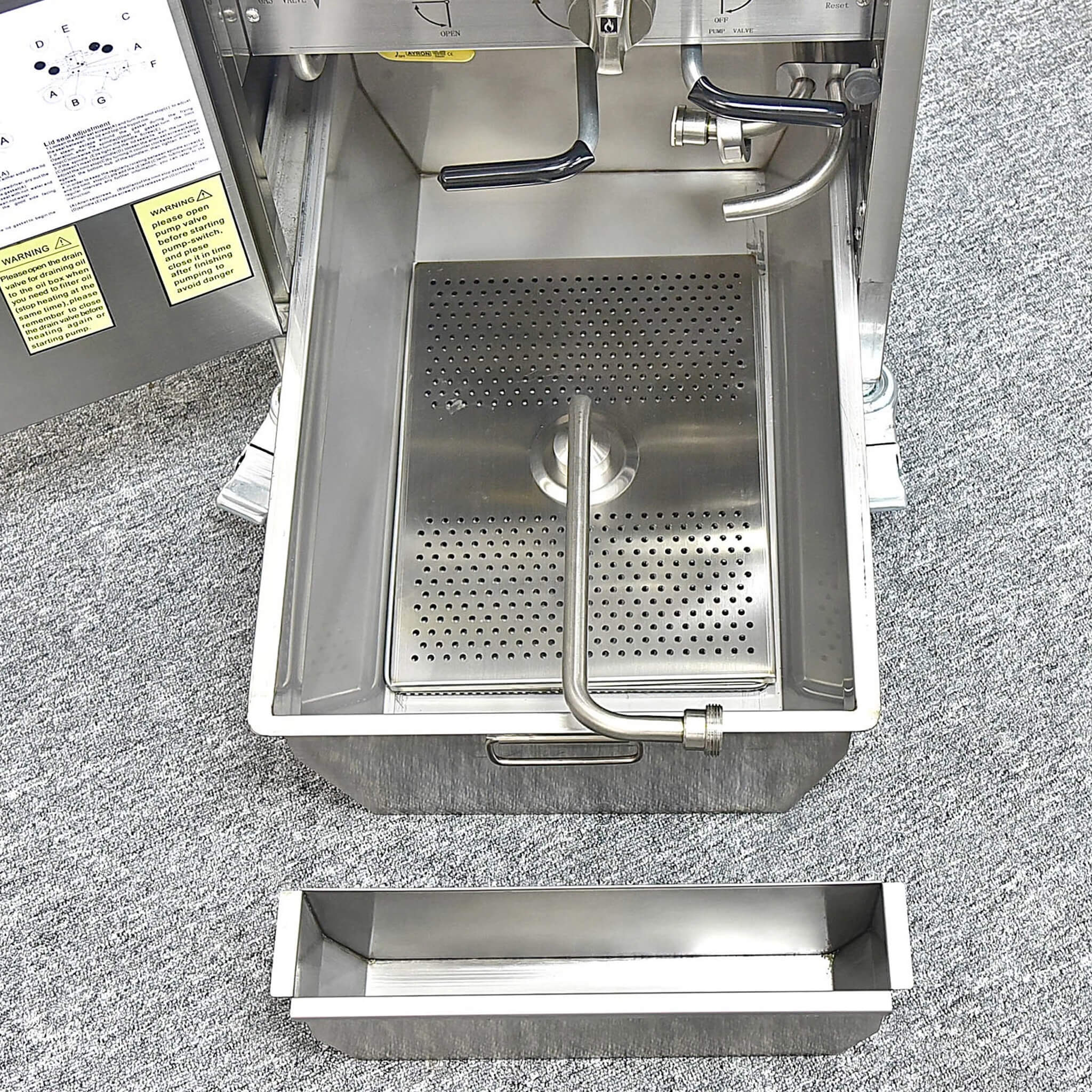 Heavy-Duty 25L Commercial Natural Gas Pressure Fryer With Oil Filtration System (SAK61820)