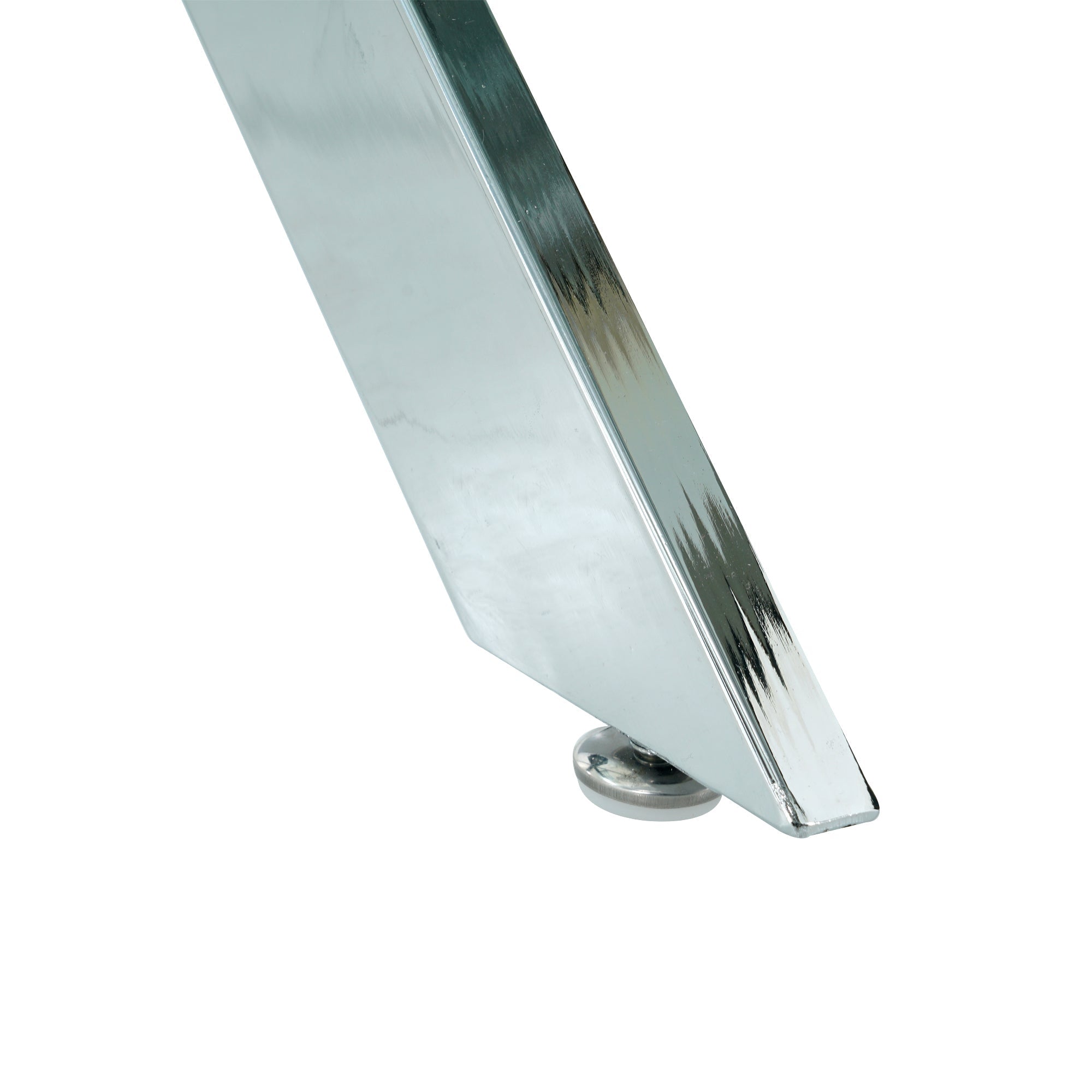 Modern simple glass table, high quality tempered glass metal material, multi-functional office learning table, electroplated square table legs (set of 1)