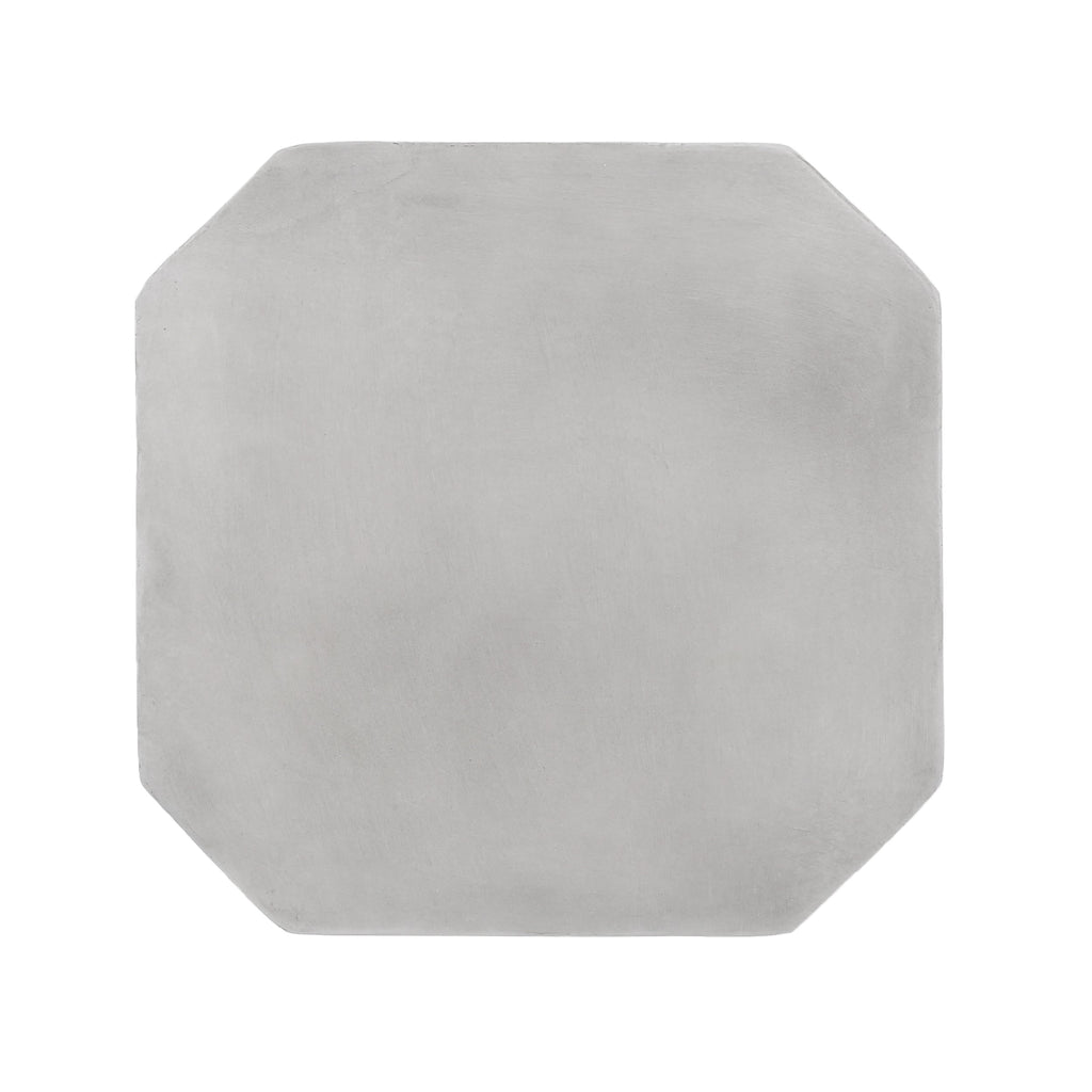 Modern Outdoor Lightweight Concrete Side Table in Natural Color