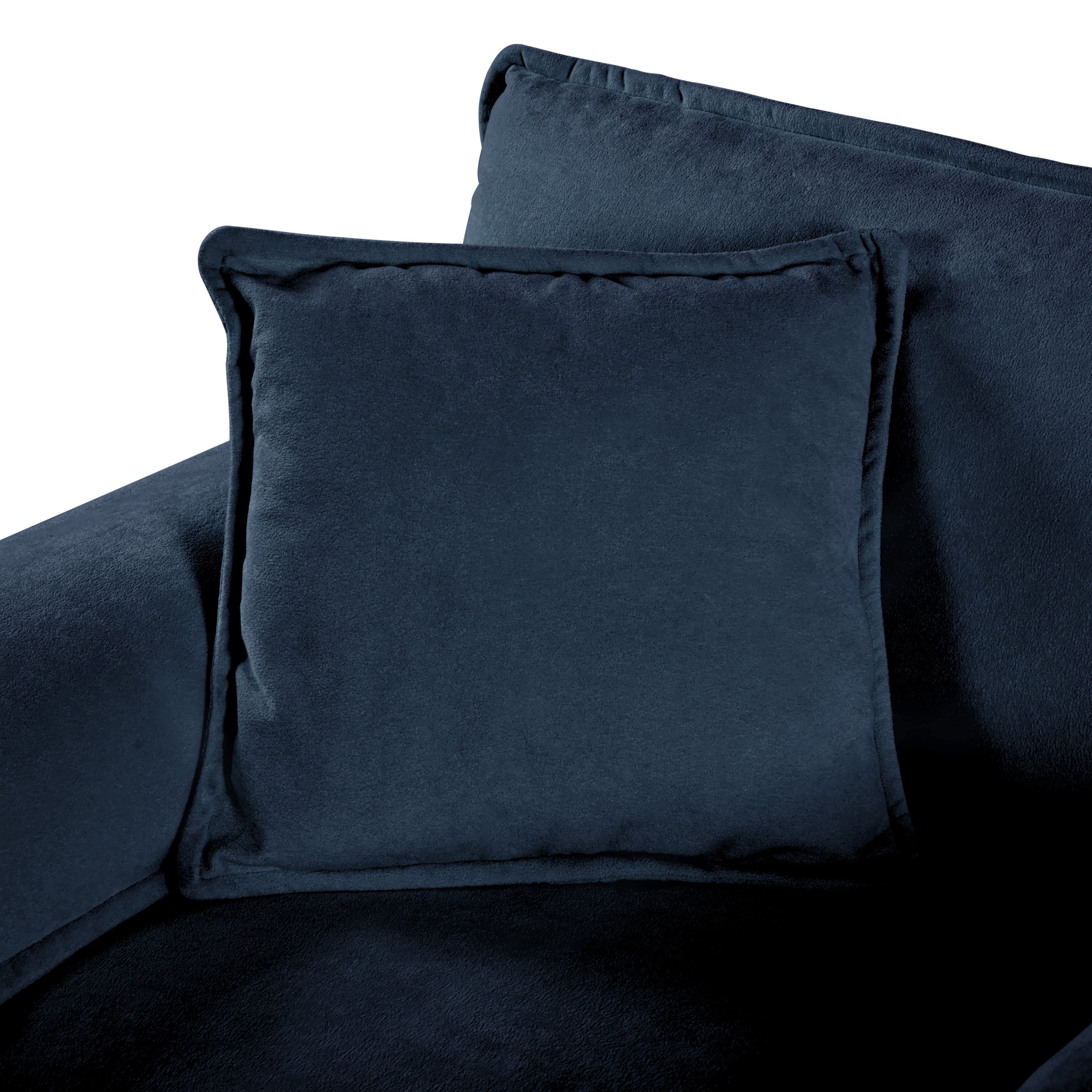 Oversized 57.48' Recliner Chair with Movable Ottoman - Soft Chenille Upholstered Indoor Lounge Chair for Living Room or Bedroom,DIY Combination,Blue