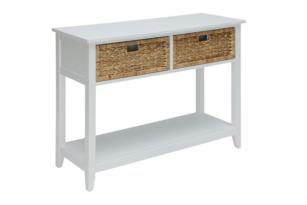 Flavius White Finish Console Table
