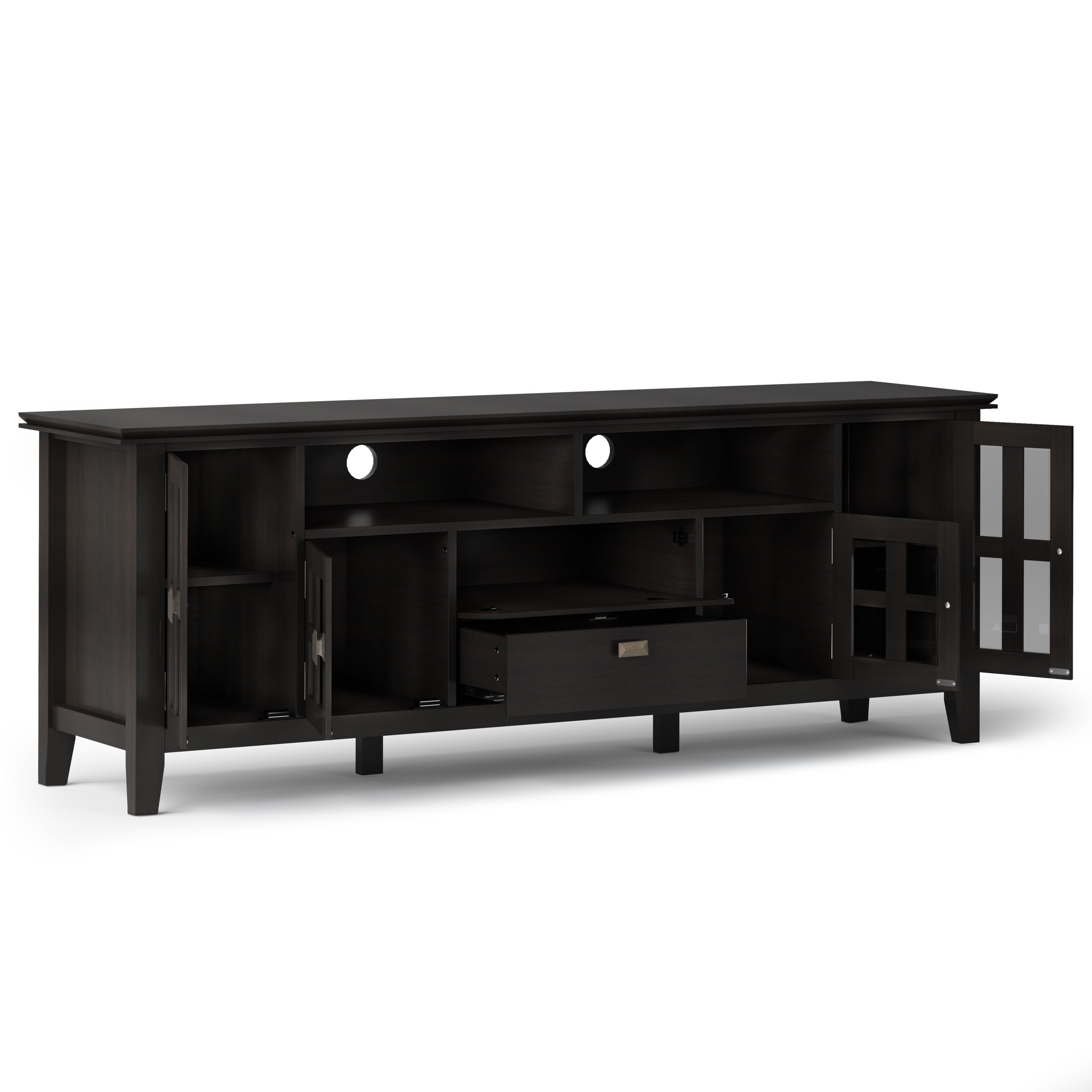 Artisan - 72' TV Media Stand - Hickory Brown