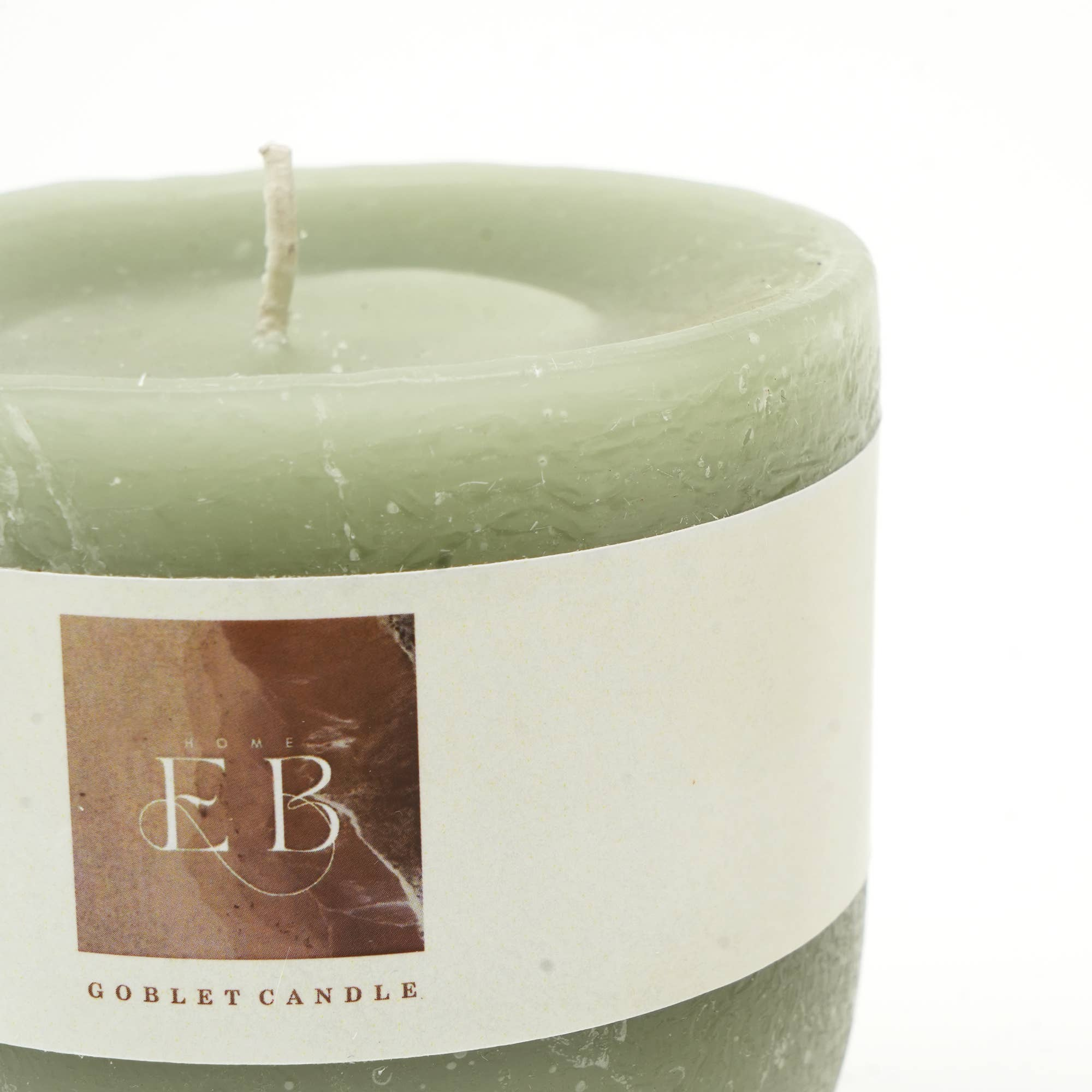 Goblet Green Pillar Candle 4'x4' – Elegant Home Décor Candle
